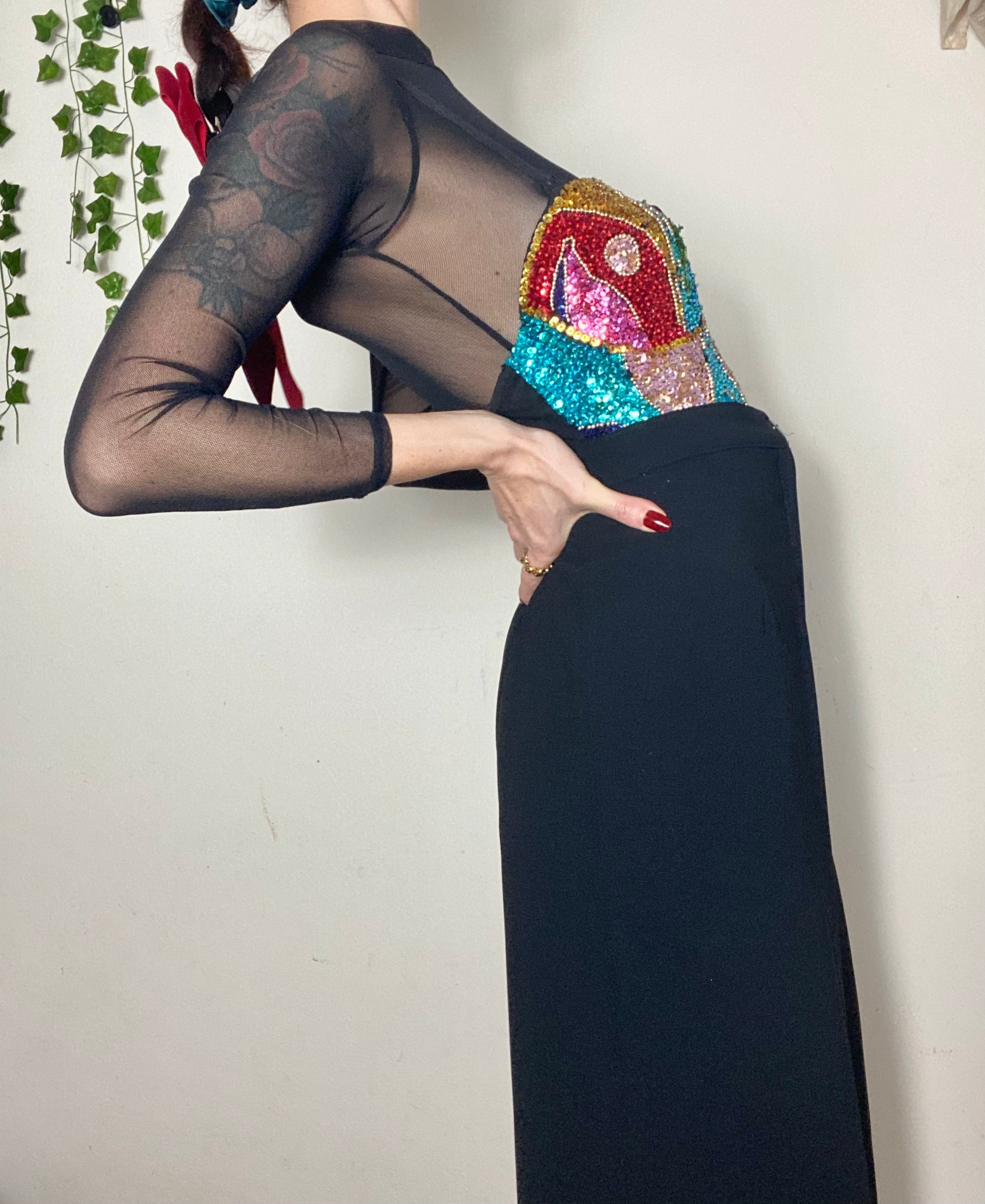 Body corsetto rigido con lustrini