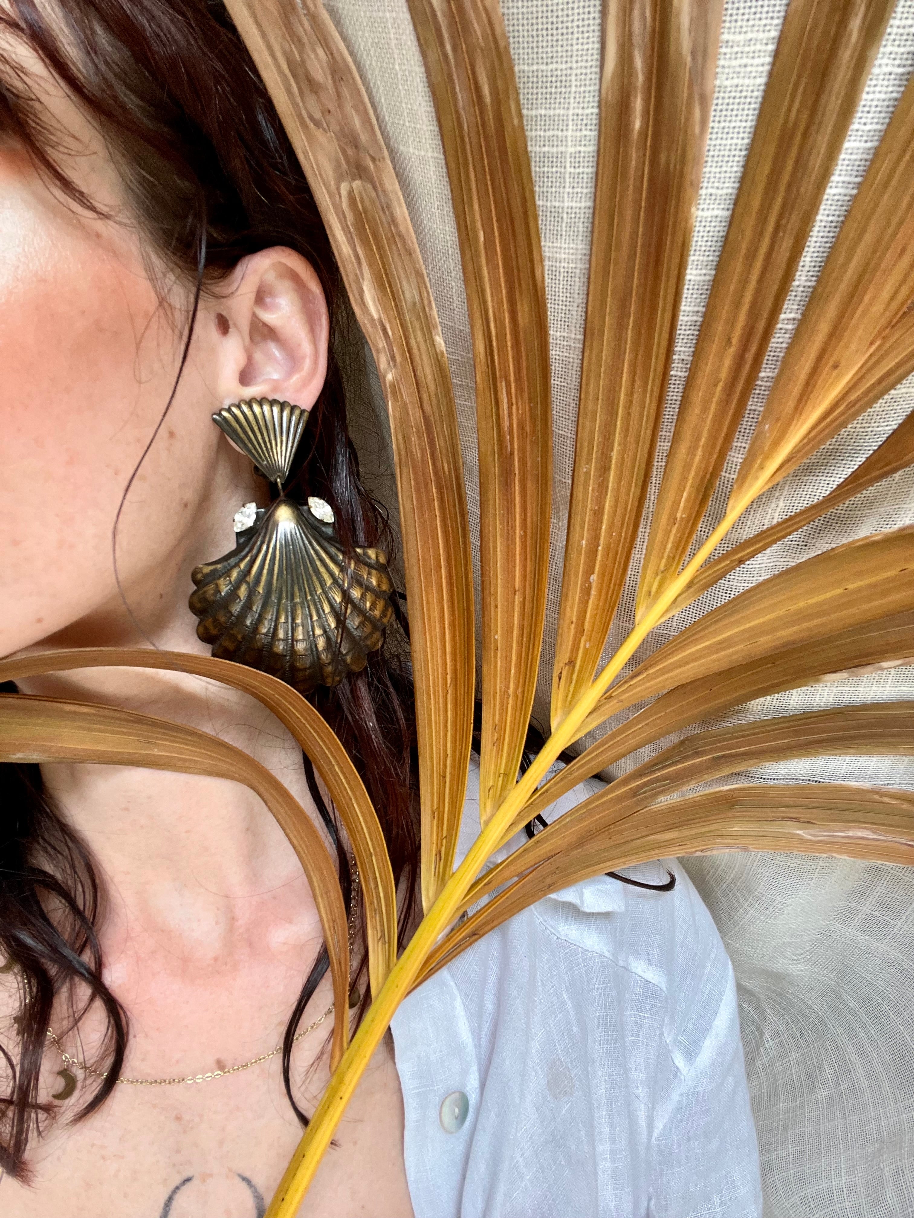 Mare malinconia orecchini conchiglia maxi