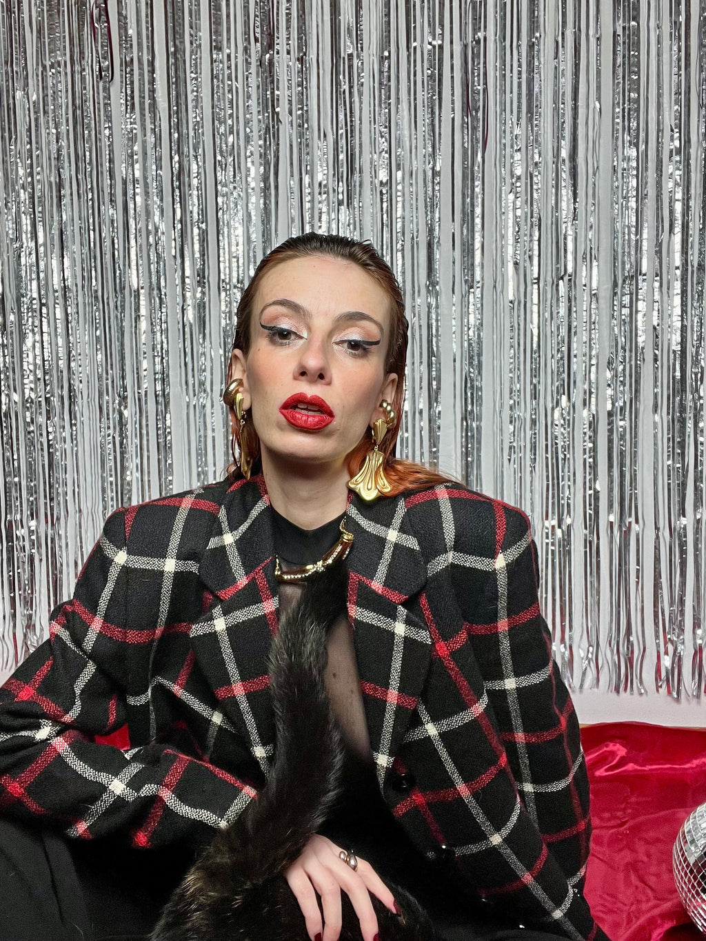Blazer tartan in lana