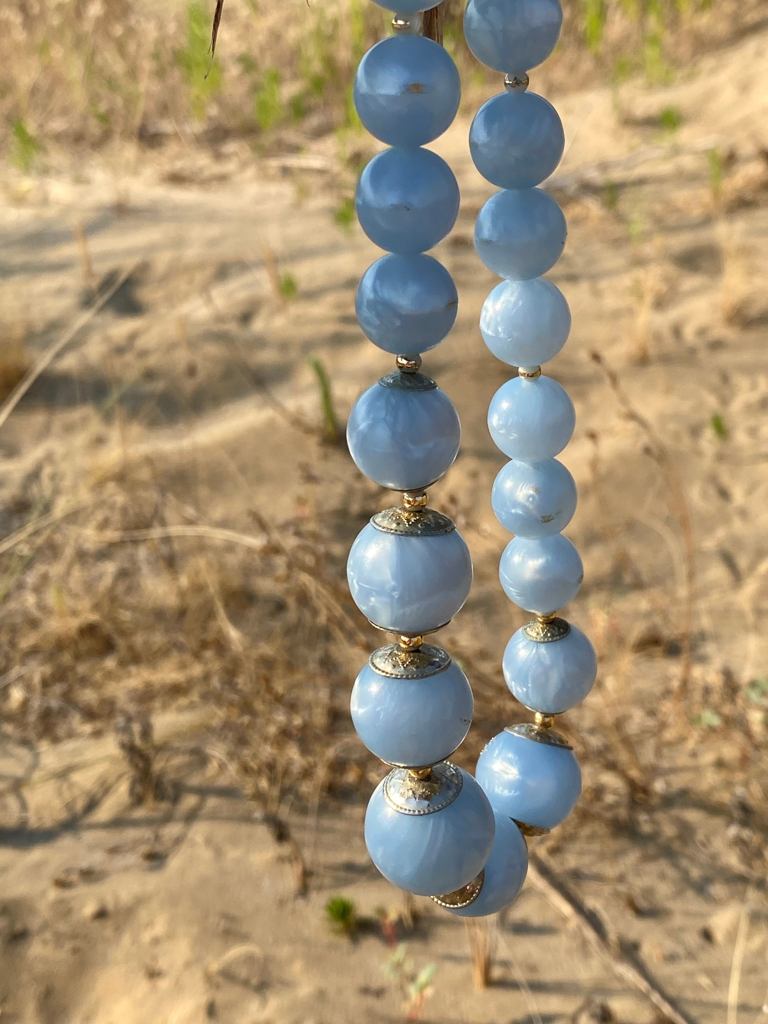 Bolle blu collana ‘60