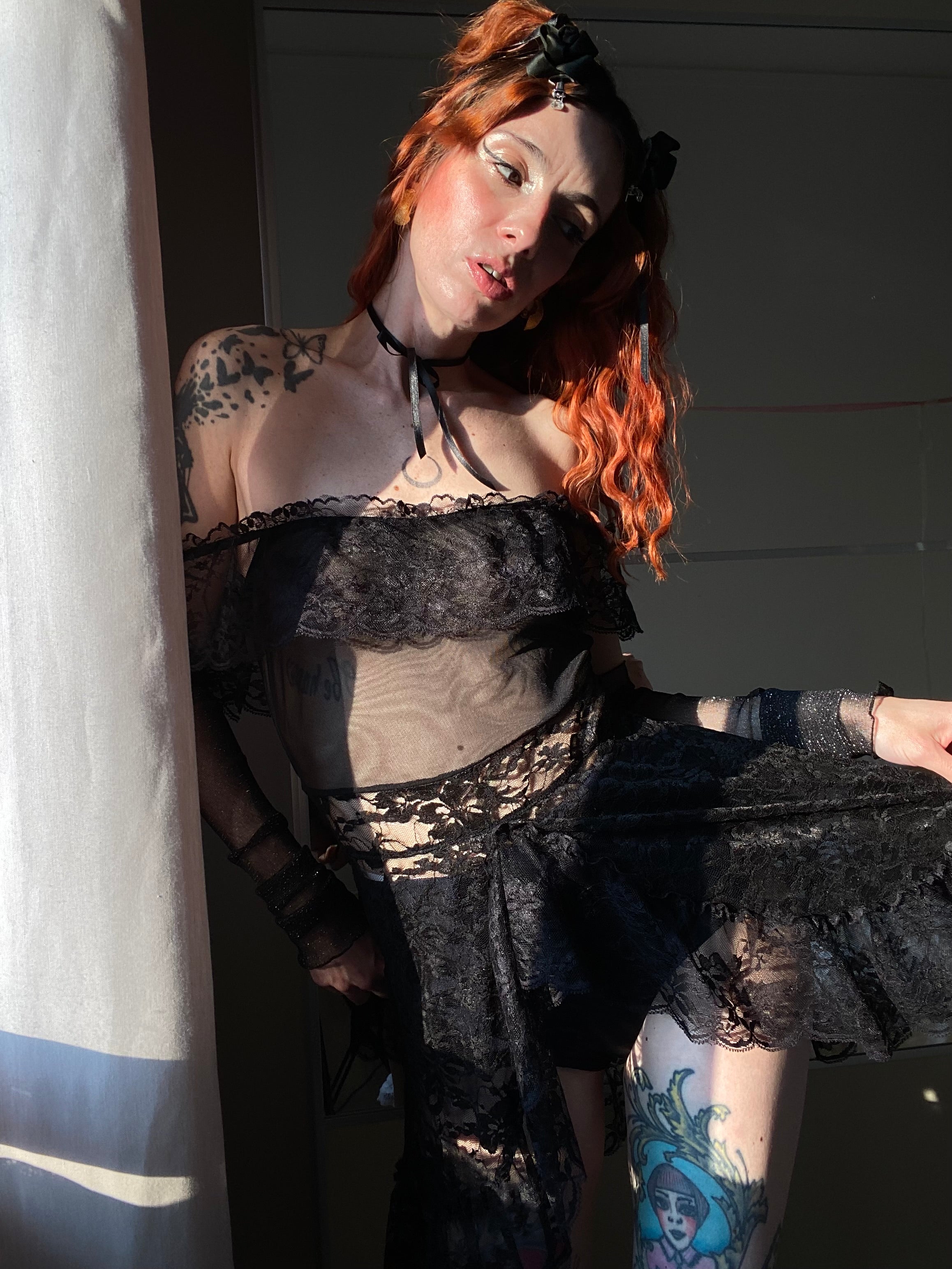 Baby doll noir velour