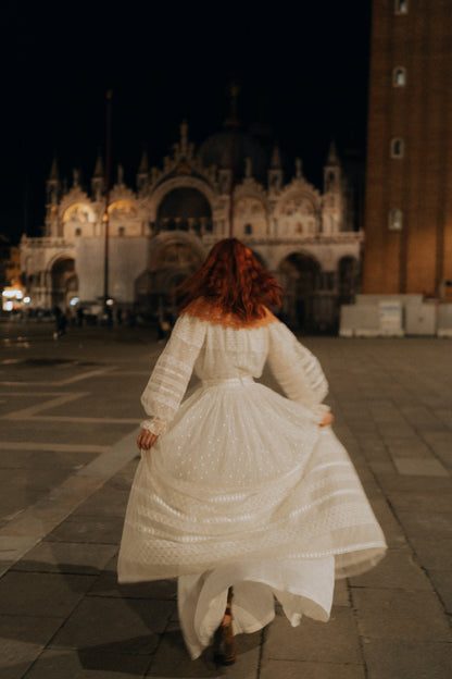 Colletto stile chiacchierino in pizzo antico veneziano