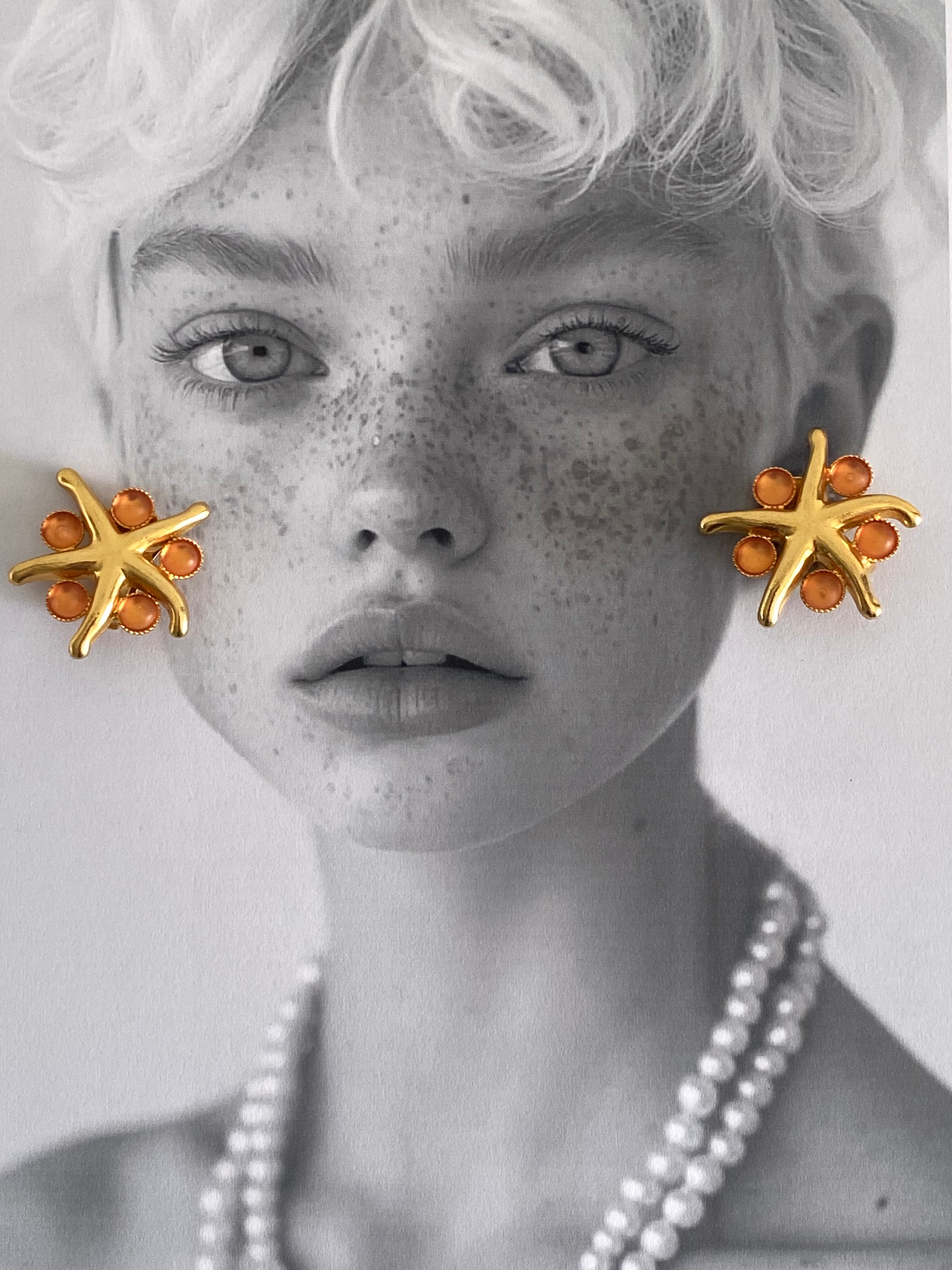 Stella marina orecchini a clip