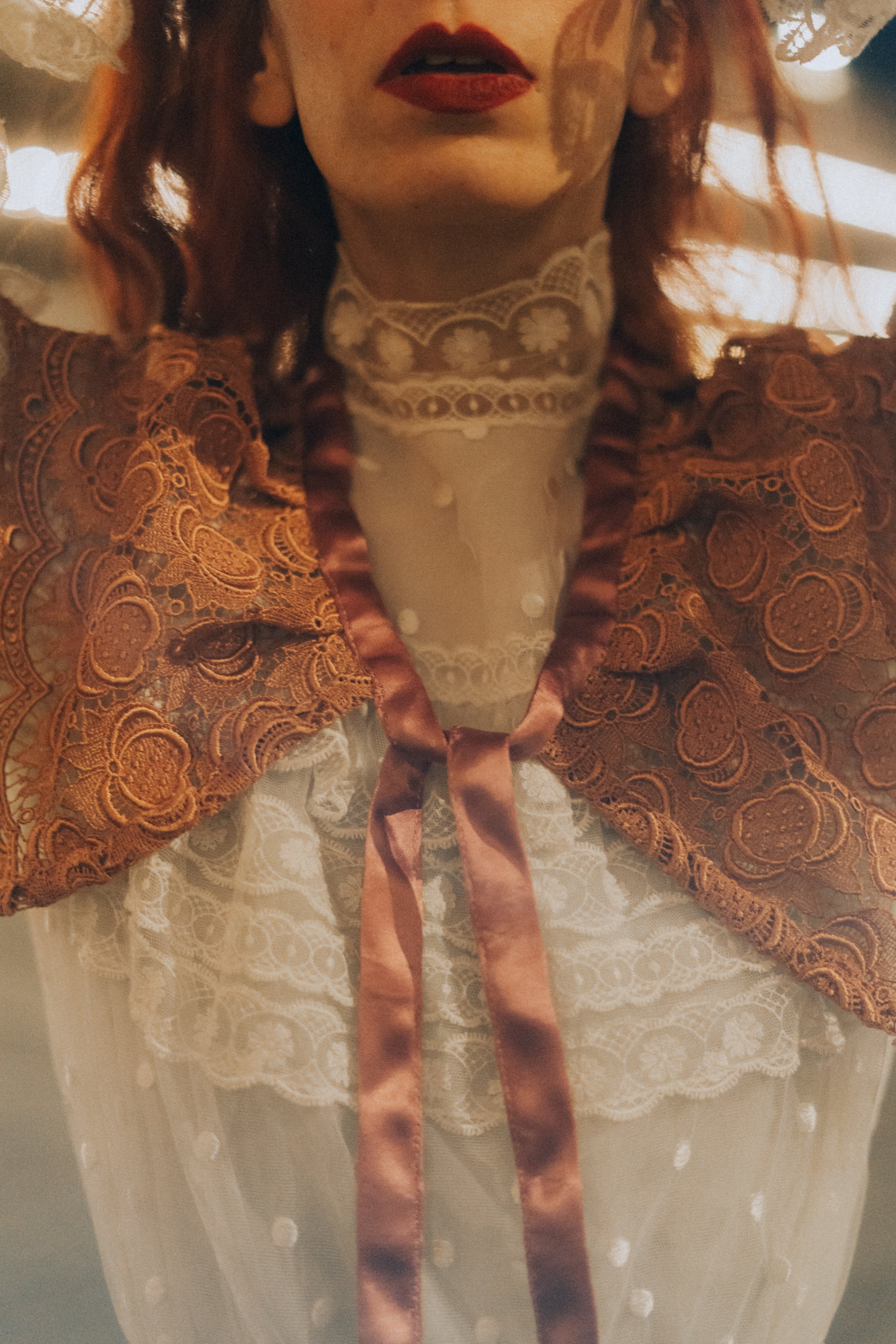 Colletto stile chiacchierino in pizzo antico veneziano