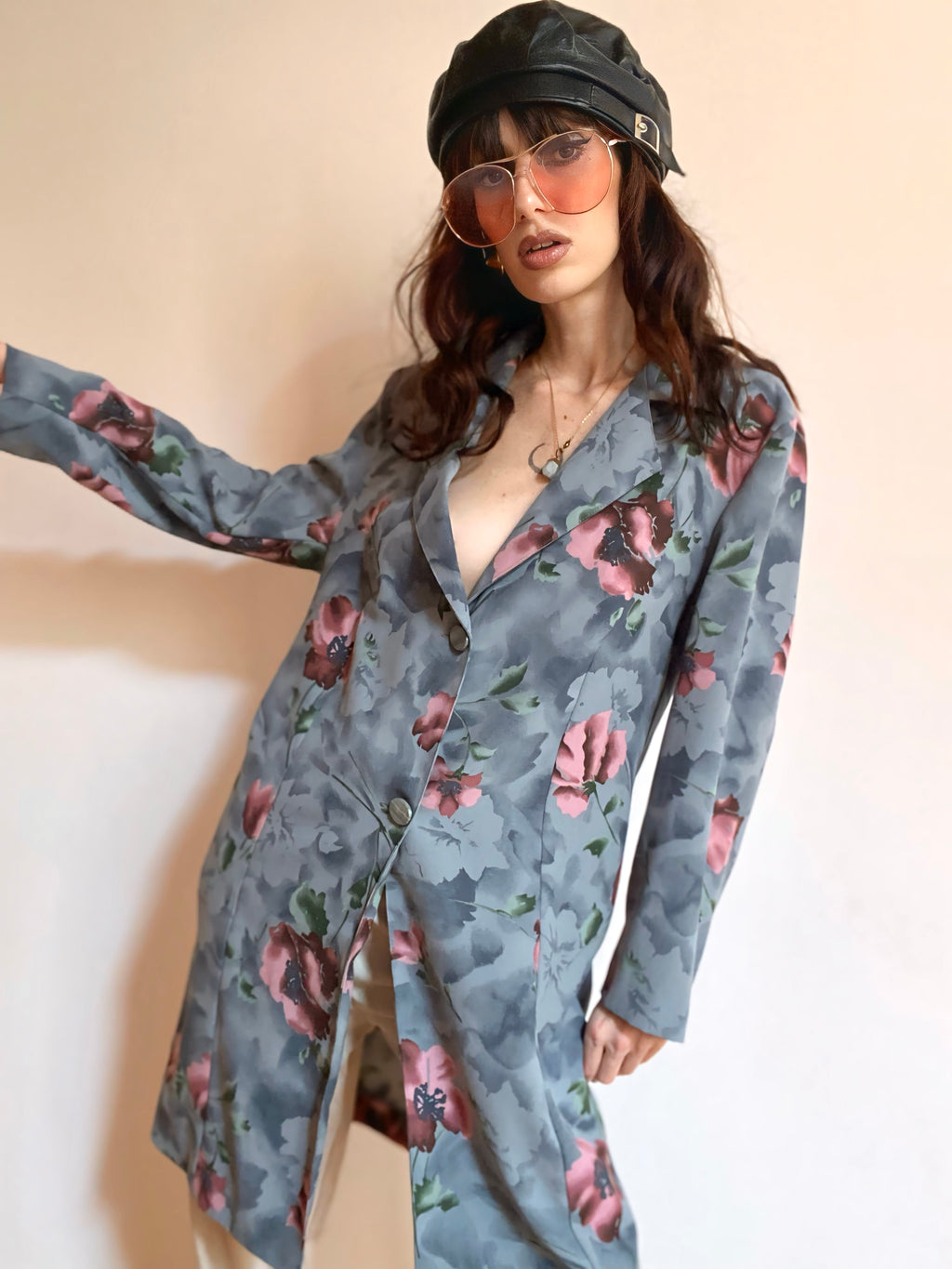 Blazer léger à fleurs