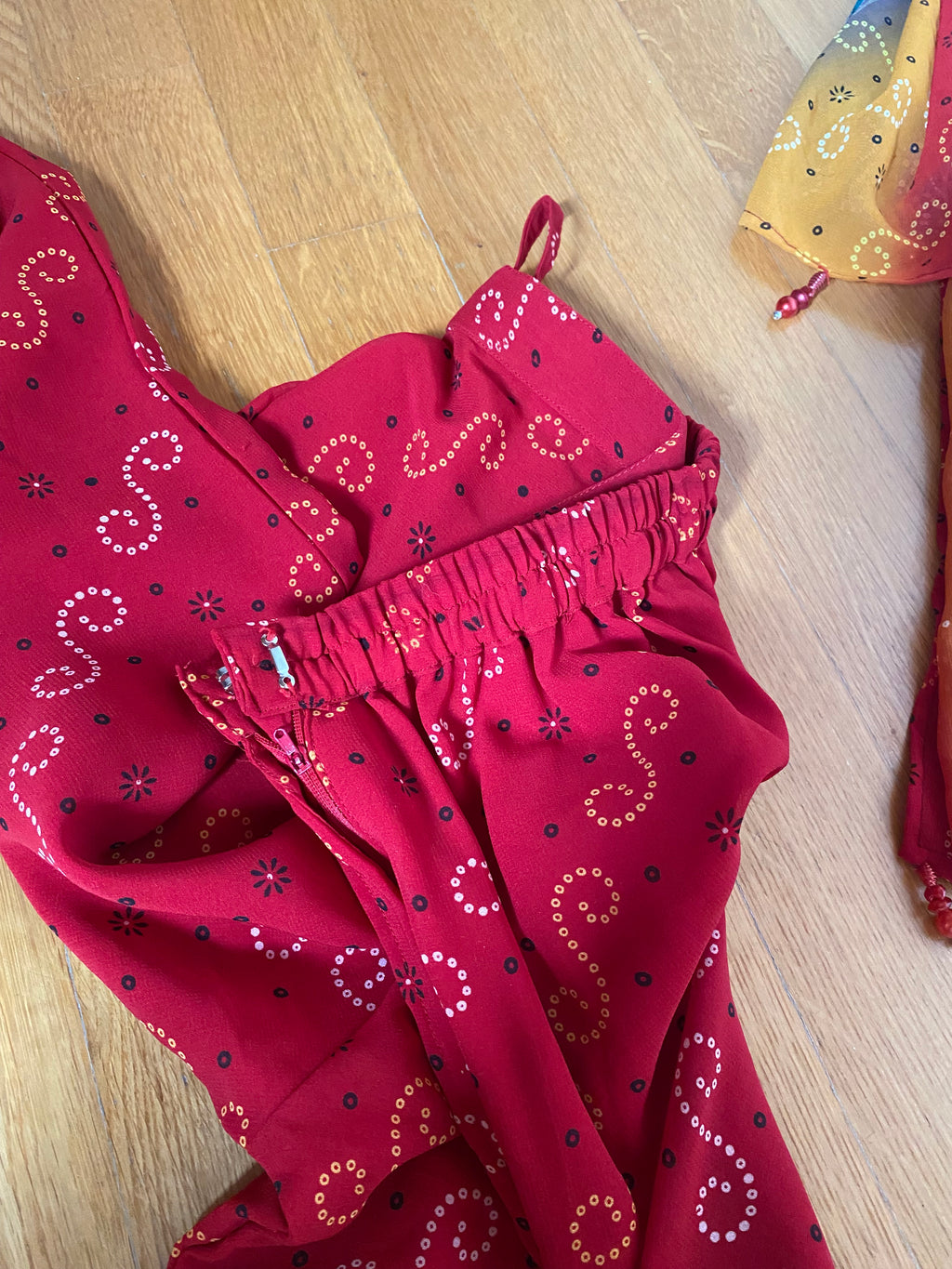 Coordinato pantalone & foulard anni 70