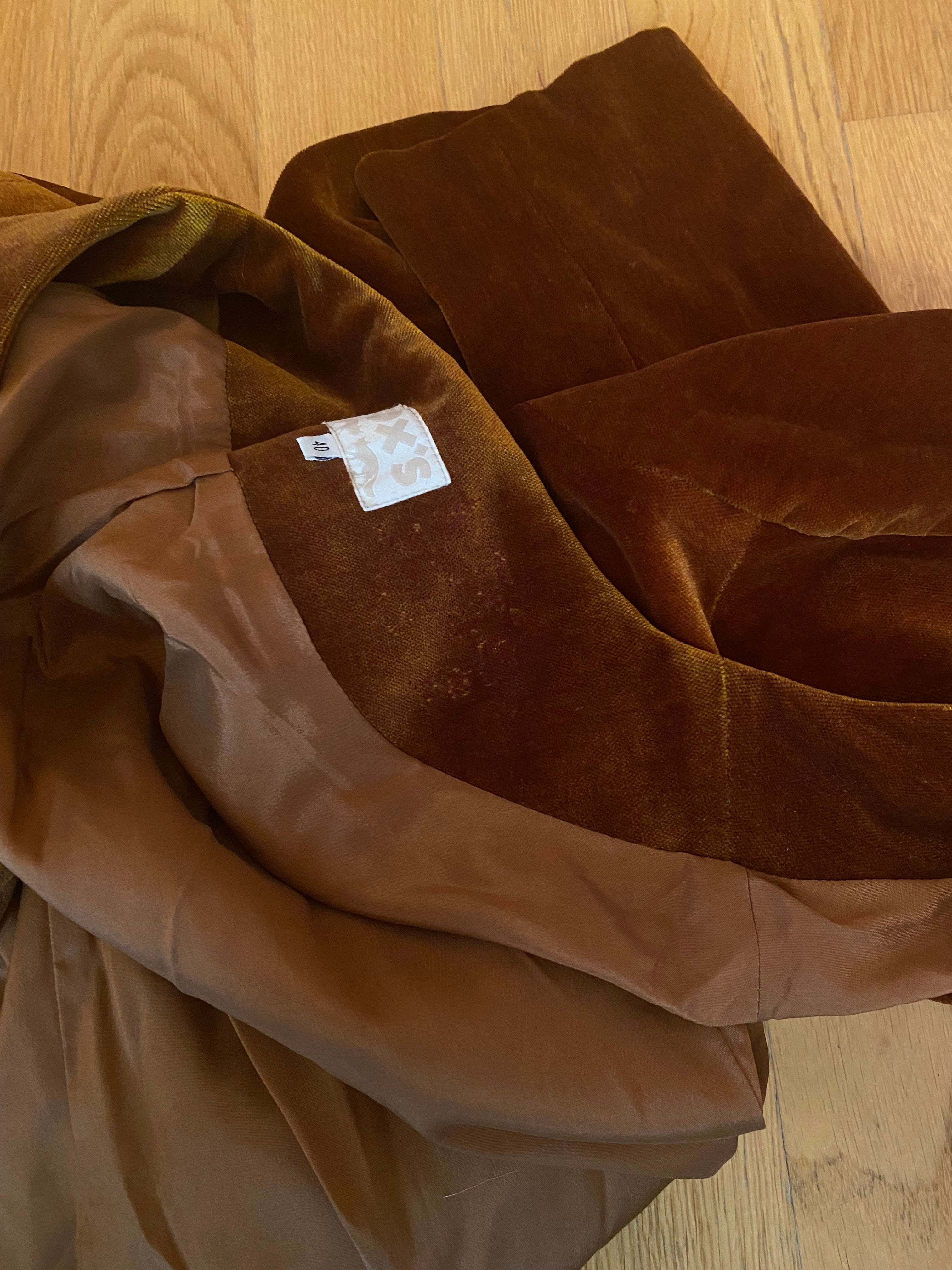 Blazer caramello in velluto