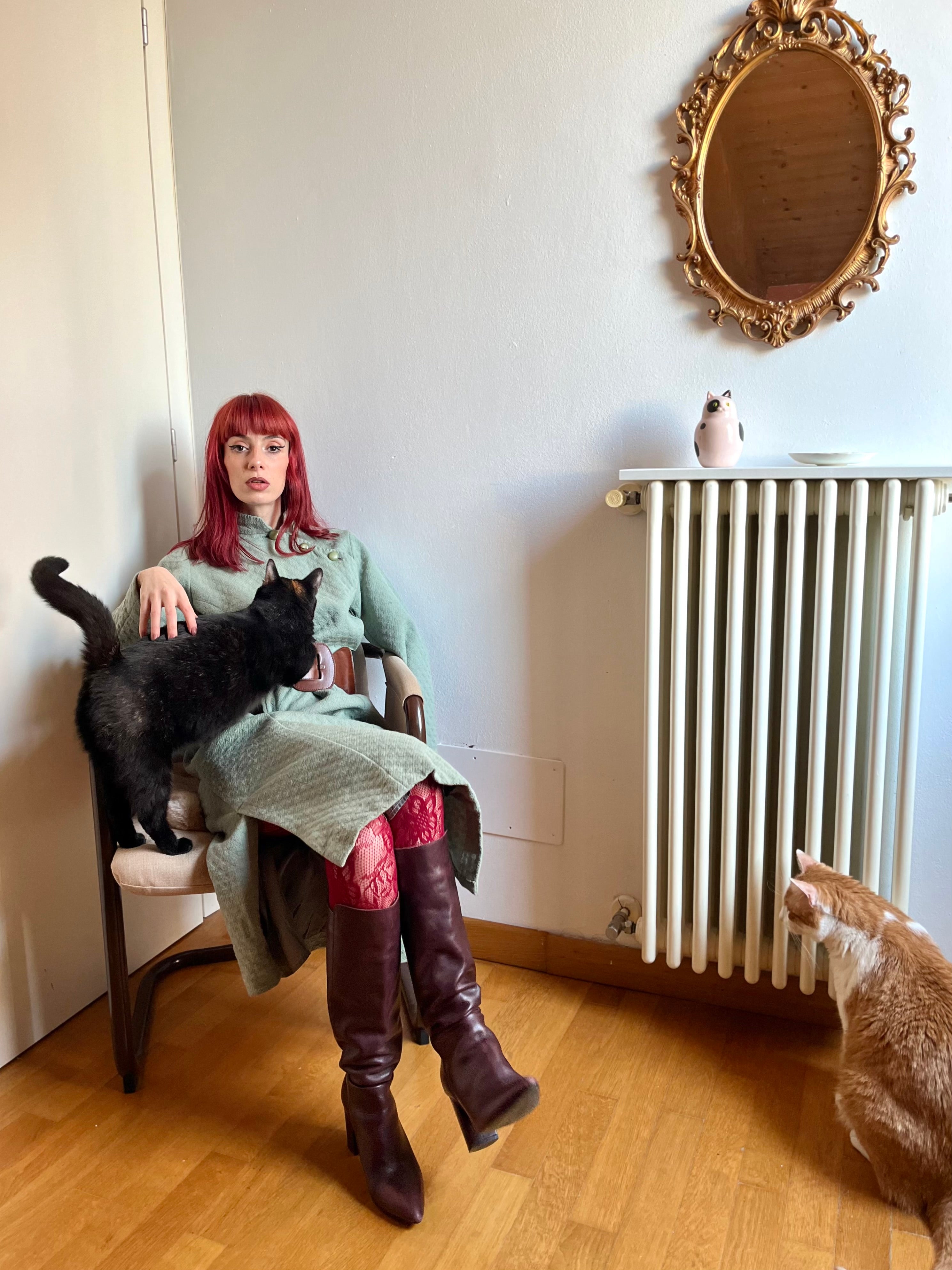 Abito vintage sartoriale menta