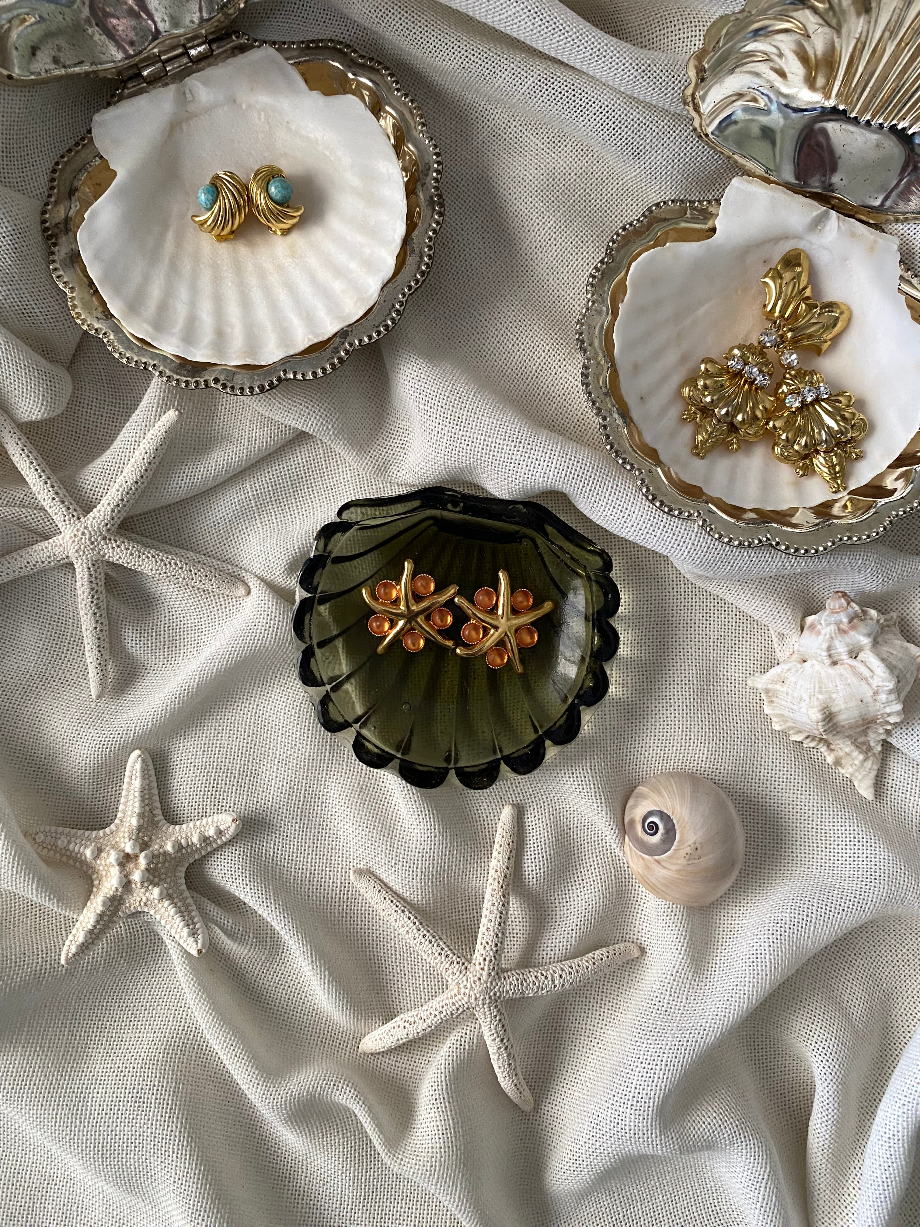 Stella marina orecchini a clip