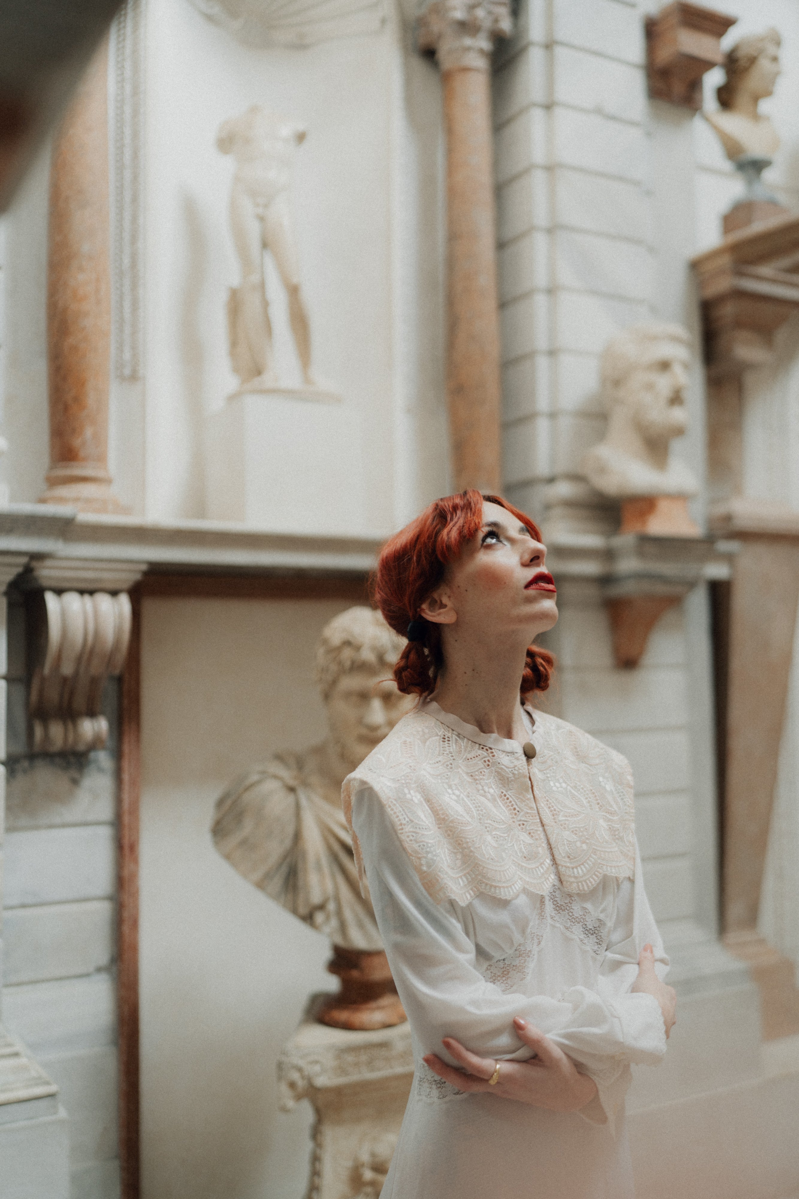 Colletto marinière rosa pastello in pizzo antico veneziano