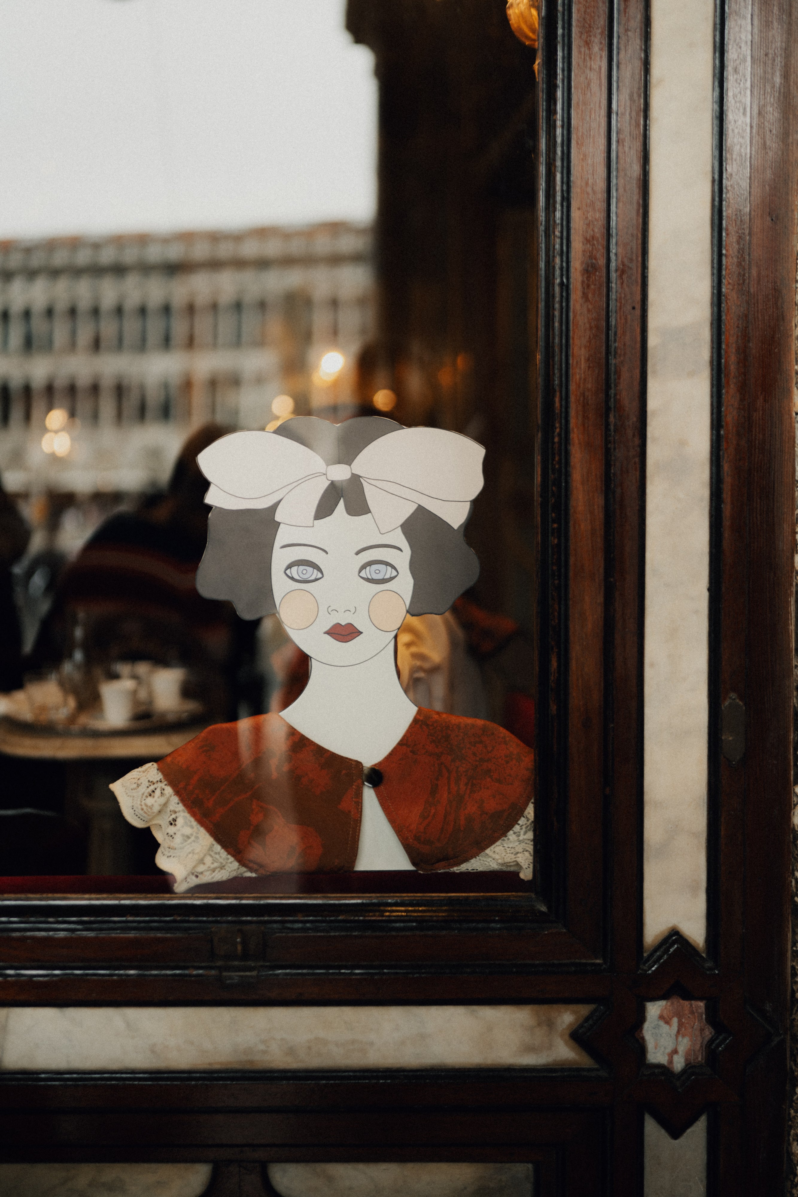 Colletto Peter Pan terracotta in seta e pizzo antico veneziano