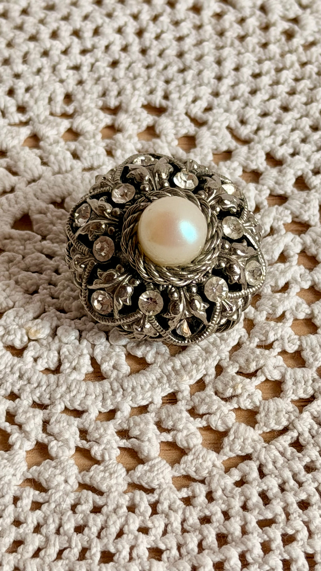 Orecchini a clip argento con perla