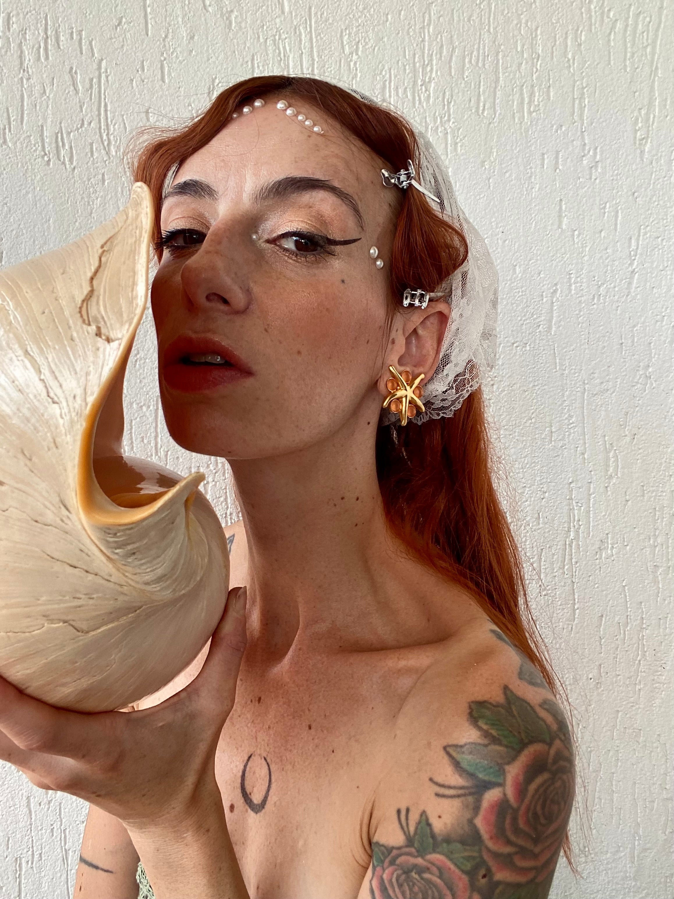 Stella marina orecchini a clip