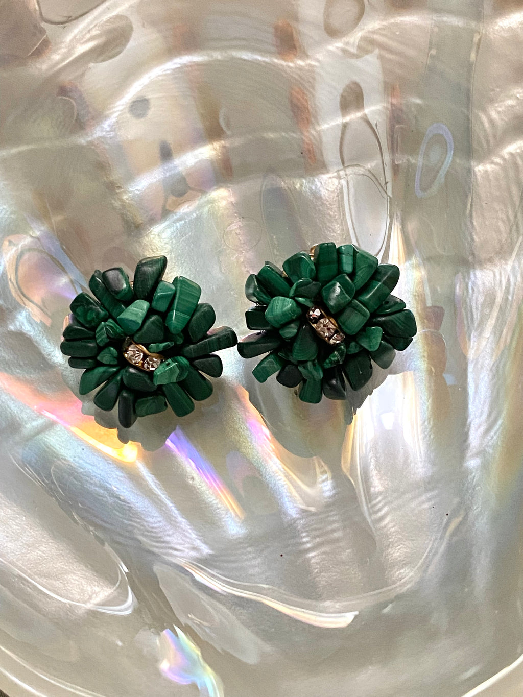 Boucles d'oreilles EMERALD en pierres véritables