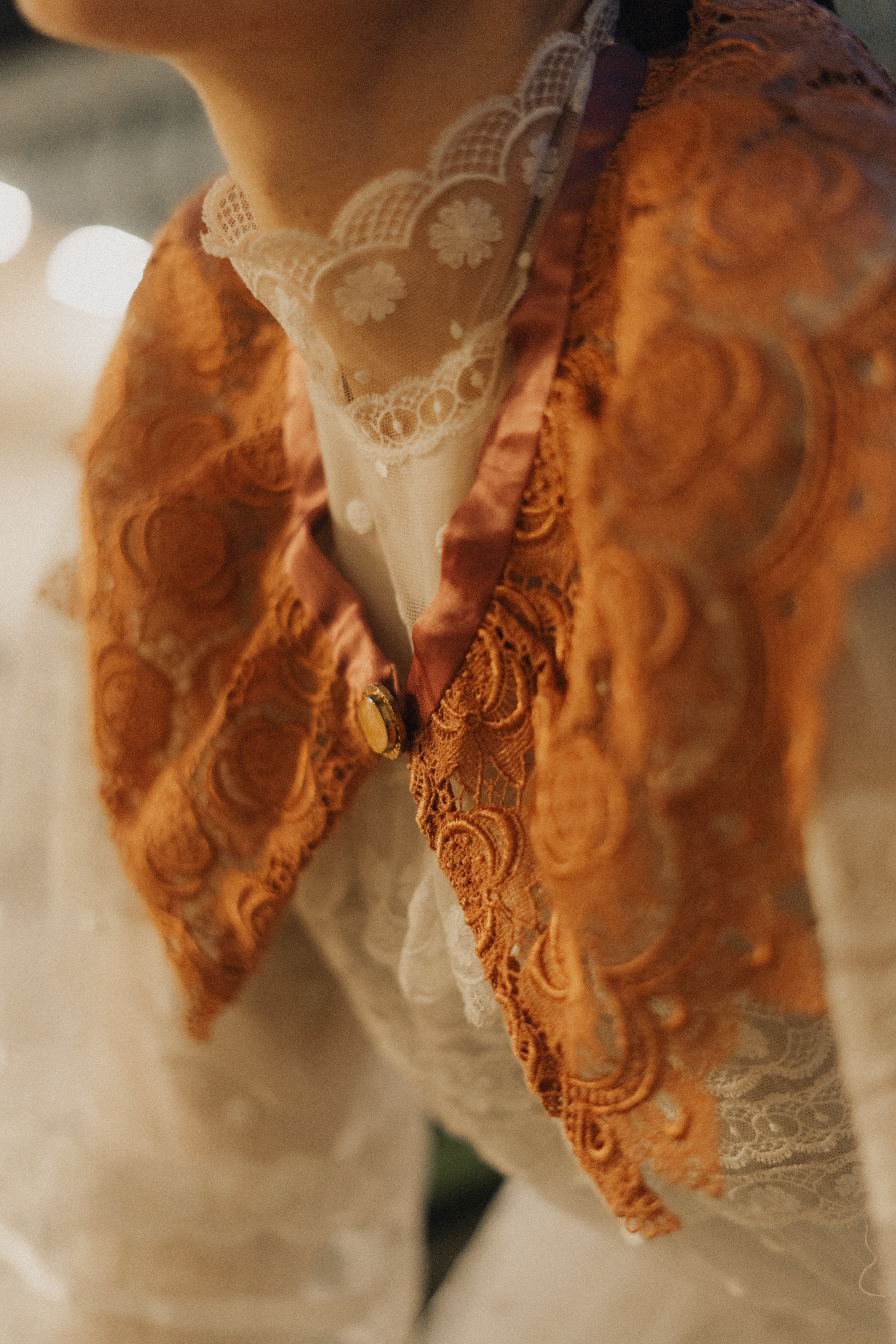 Colletto stile chiacchierino in pizzo antico veneziano