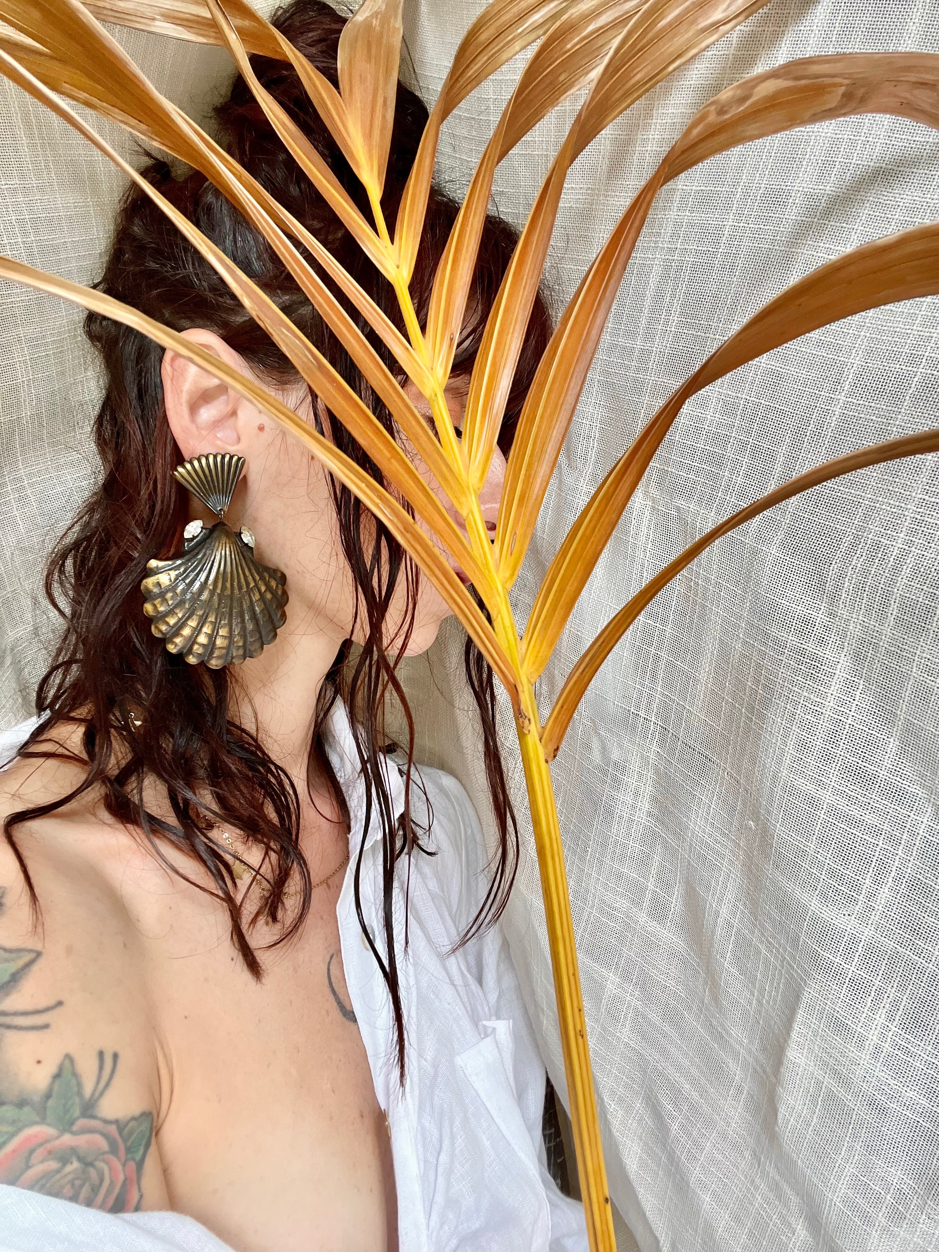 Mare malinconia orecchini conchiglia maxi