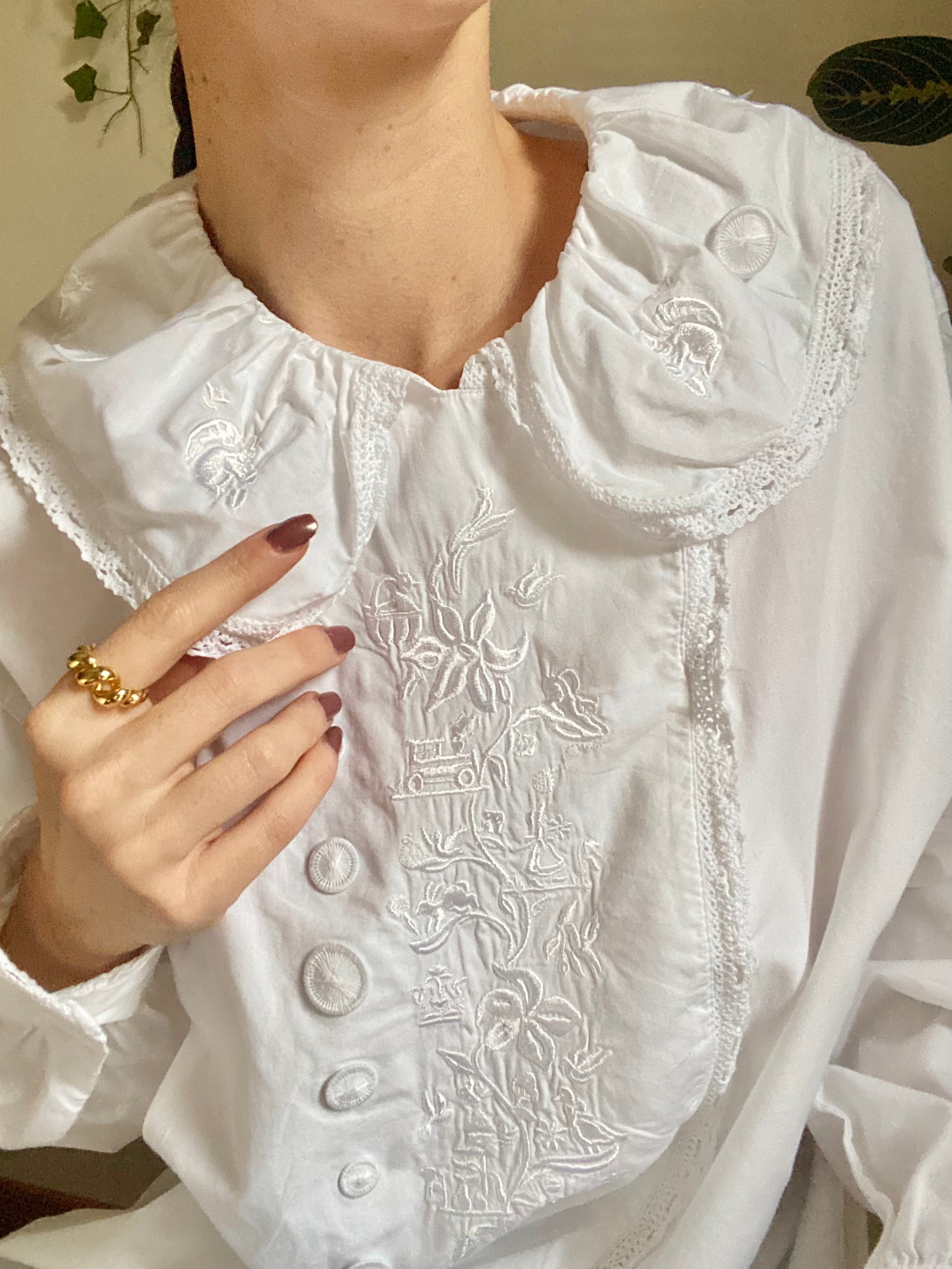 Camicia camice Pierrot in puro cotone