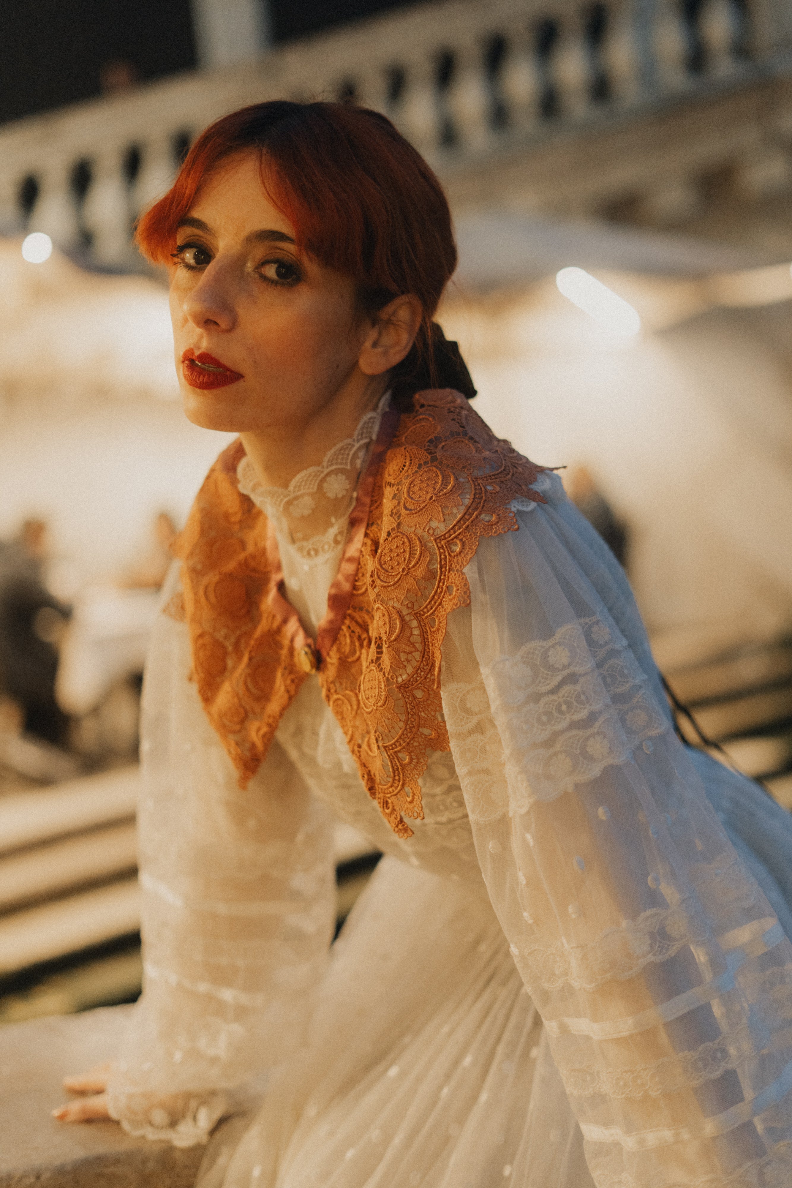 Colletto stile chiacchierino in pizzo antico veneziano