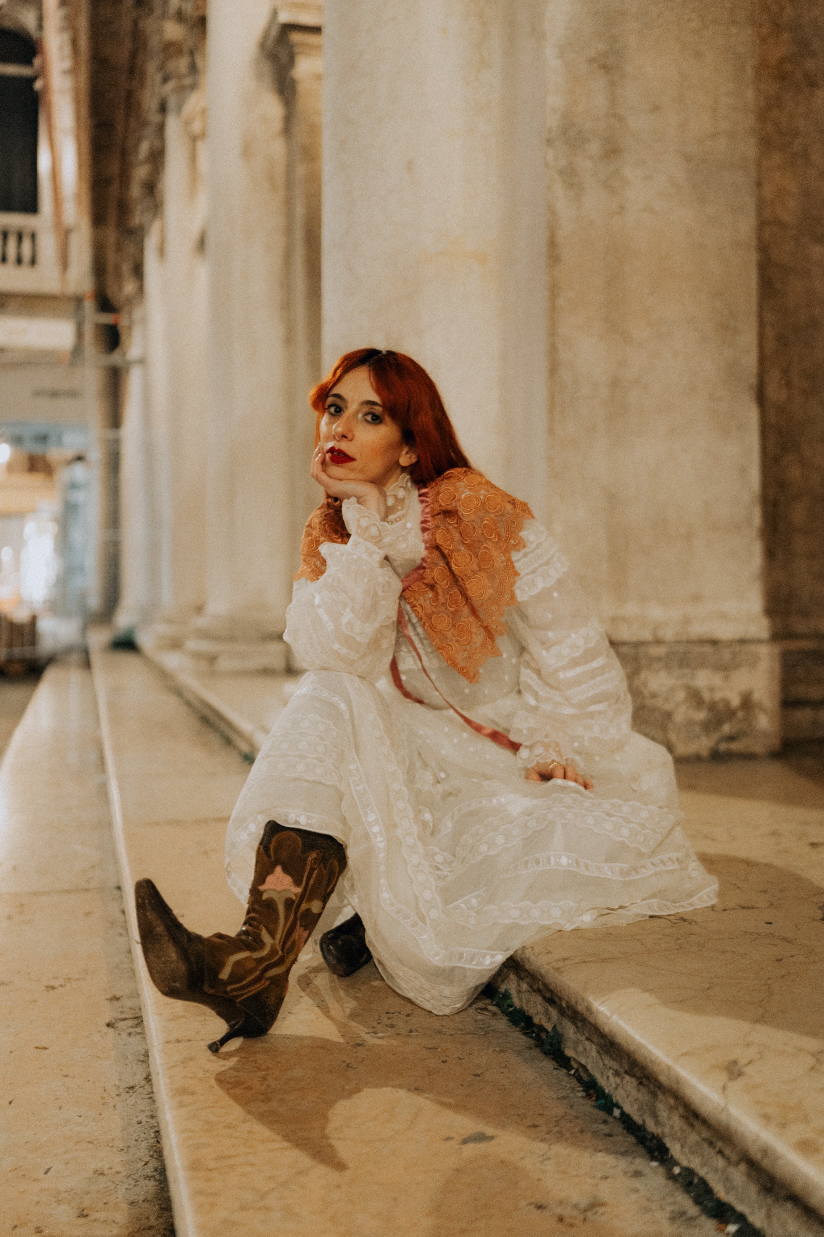 Colletto stile chiacchierino in pizzo antico veneziano