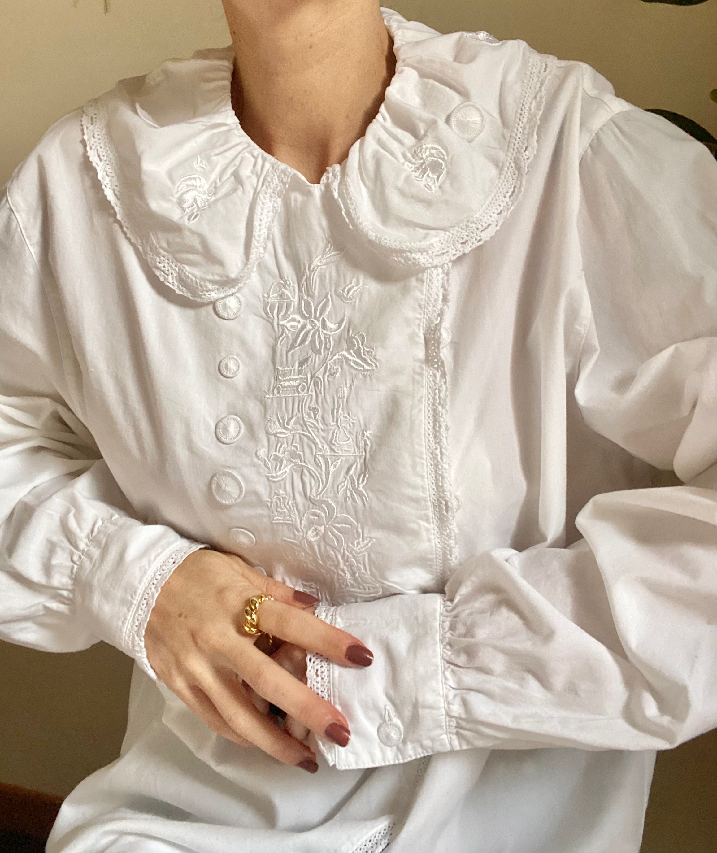 Camicia camice Pierrot in puro cotone