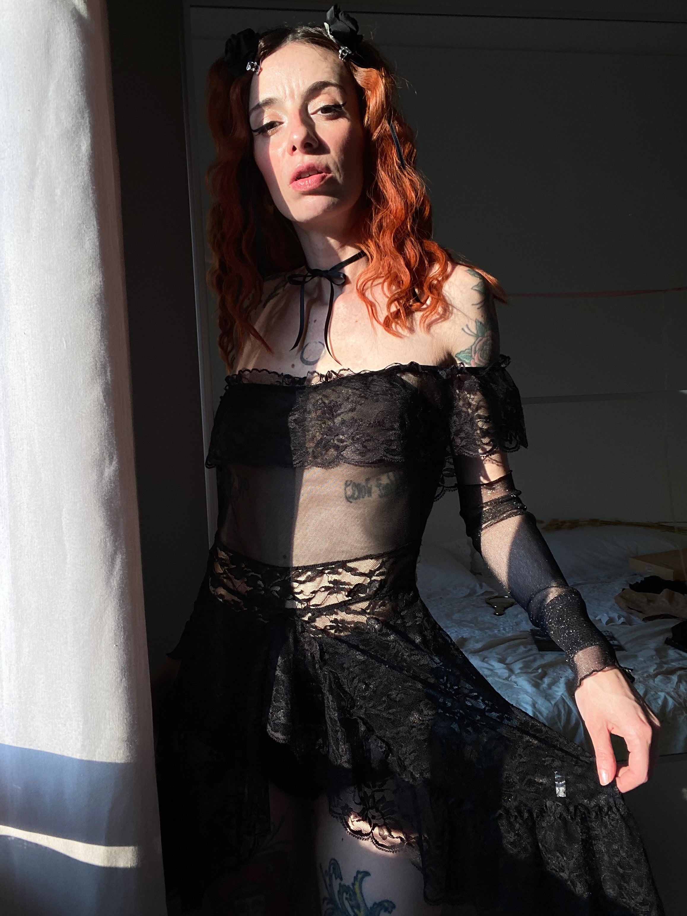 Baby doll noir velour