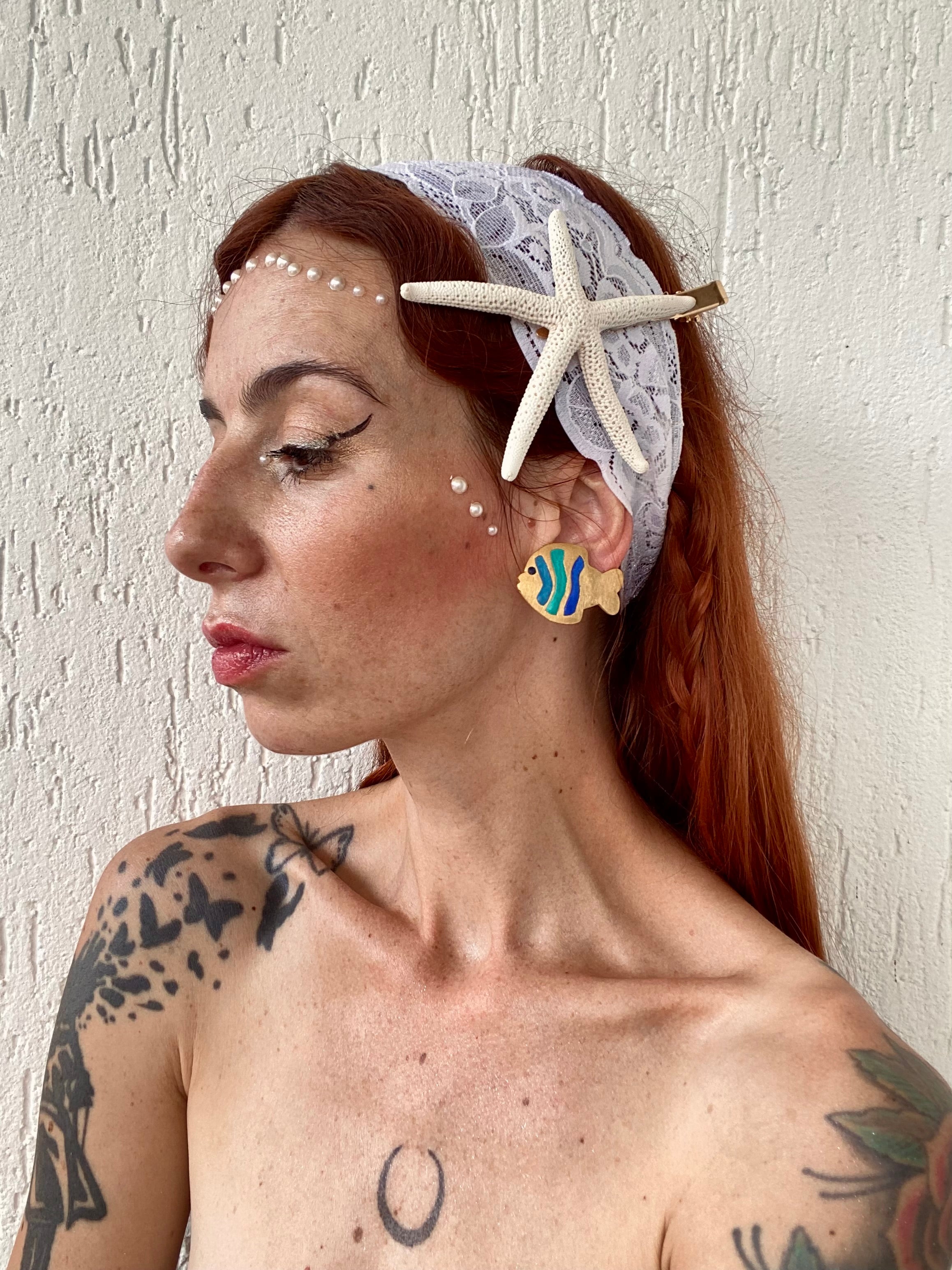 Orecchini pesce a clip by Agatha Paris