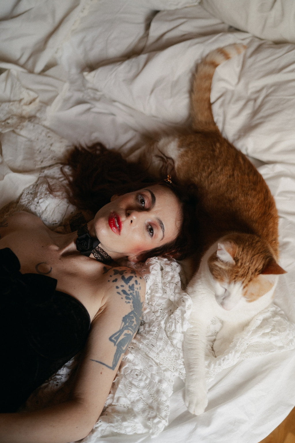 Corsetto velvet con fiocco