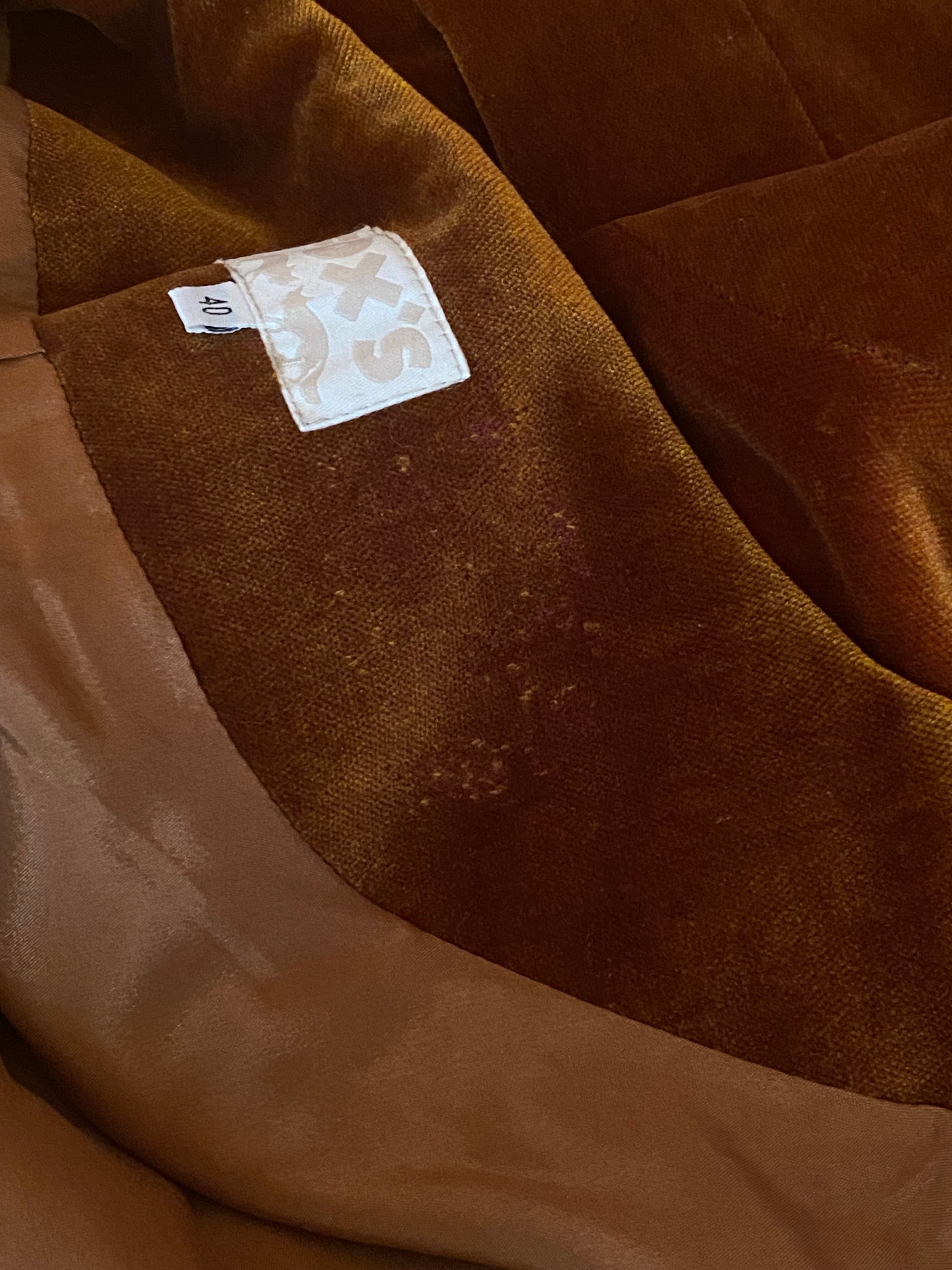 Blazer caramello in velluto