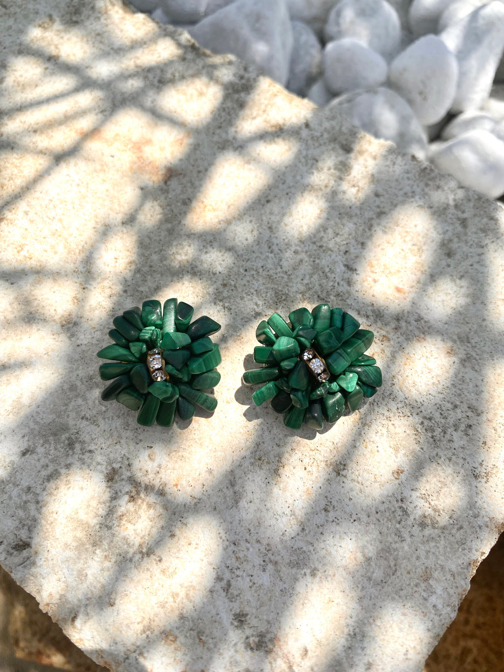 Boucles d'oreilles EMERALD en pierres véritables