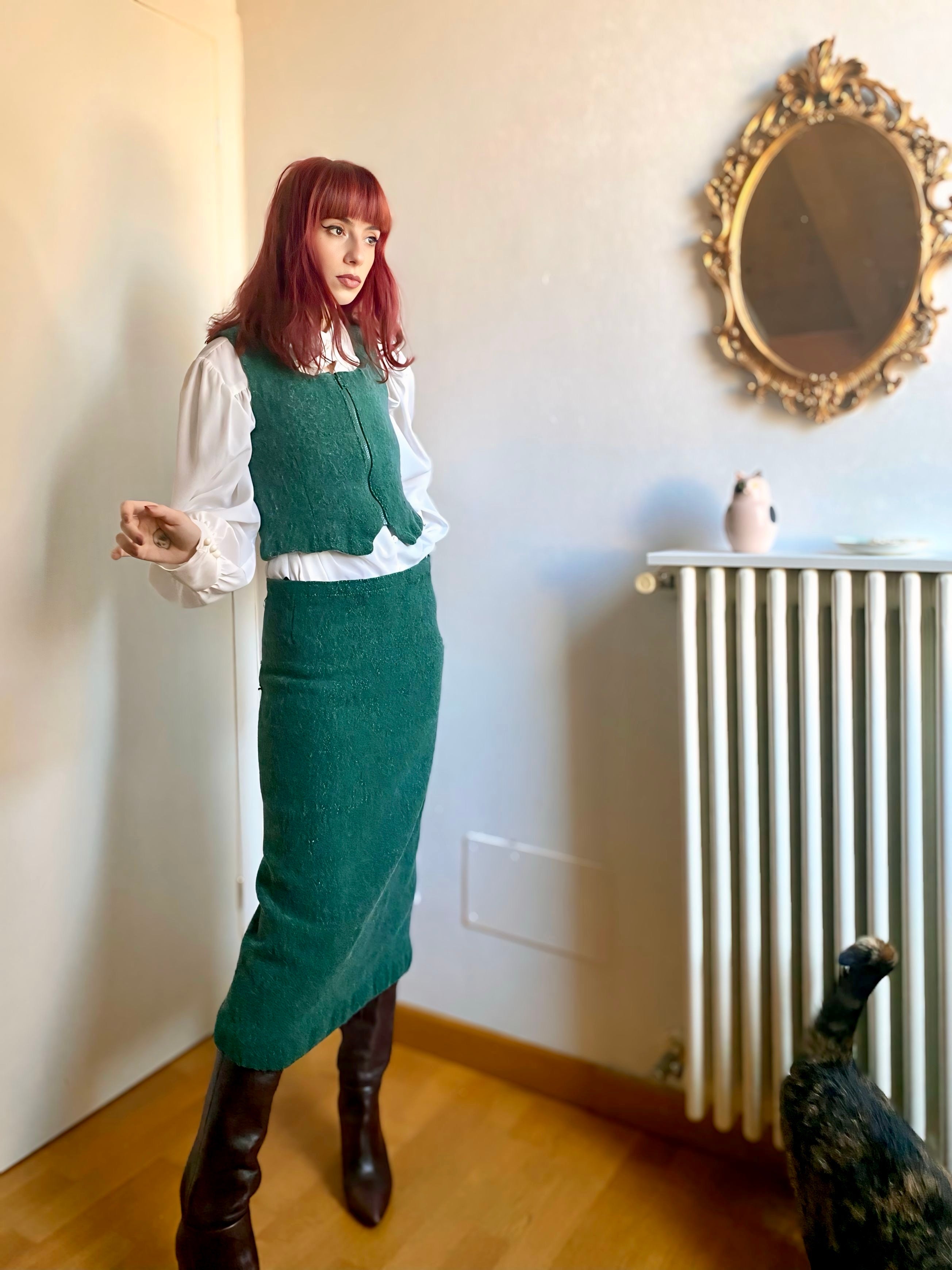 Set vintage sartoriale smeraldo