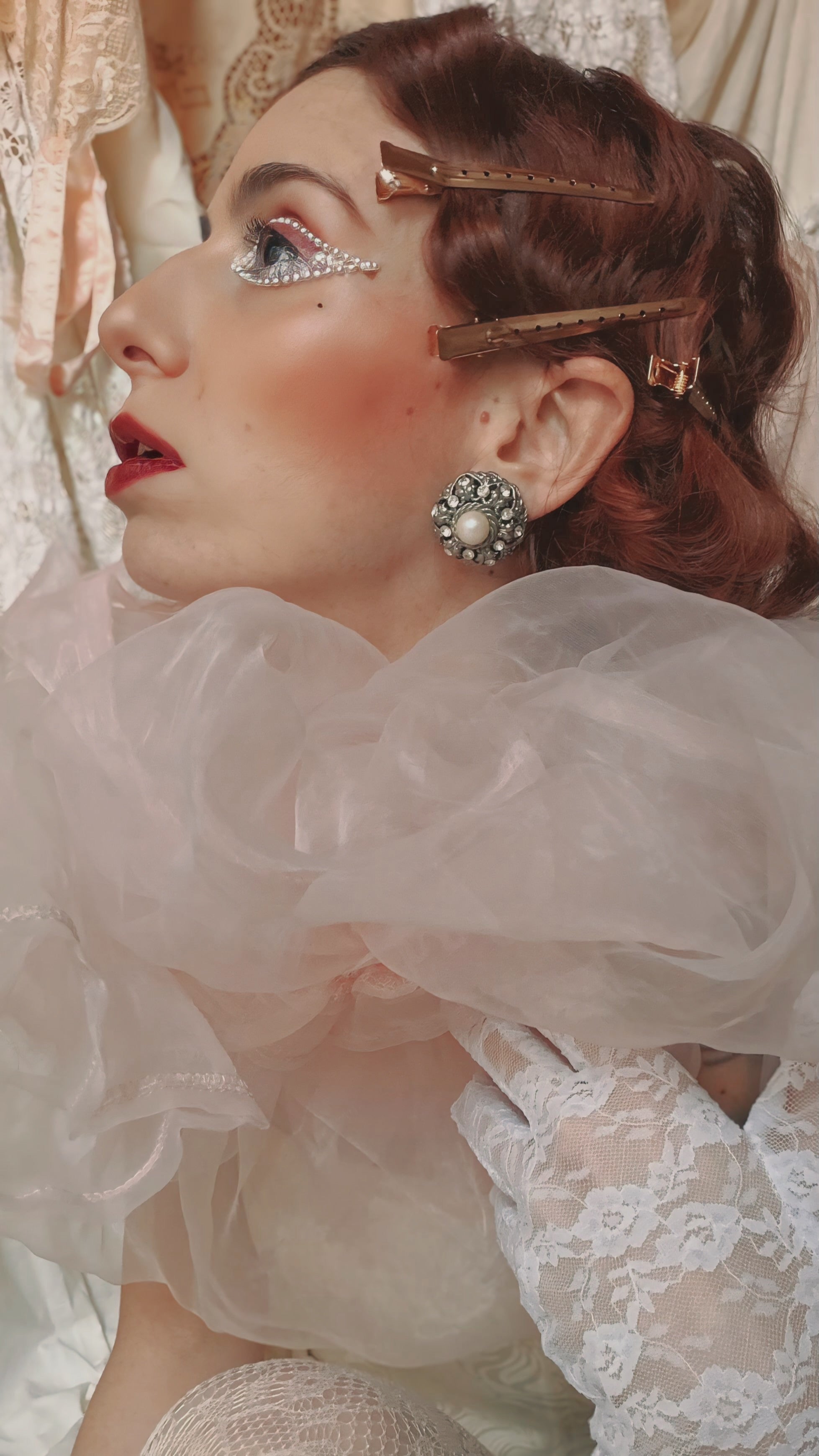 Orecchini a clip argento con perla