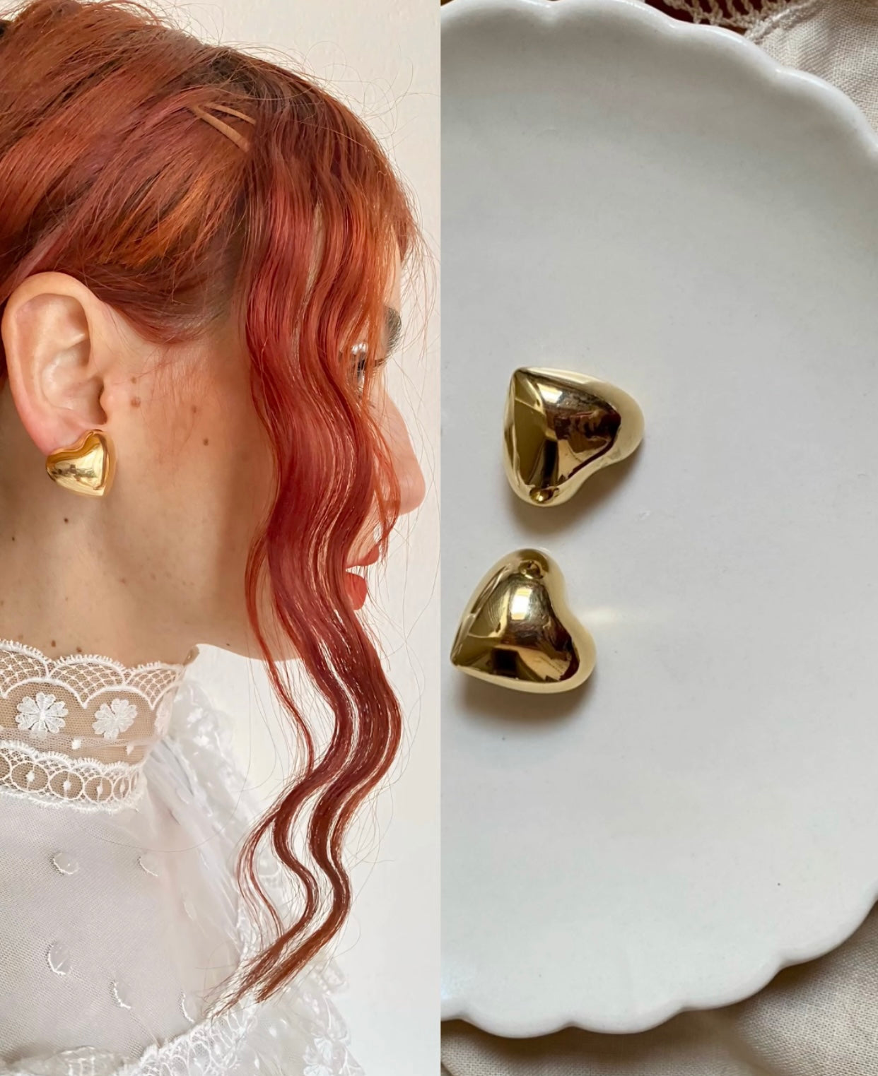 Amore, unico amore orecchini a cuore