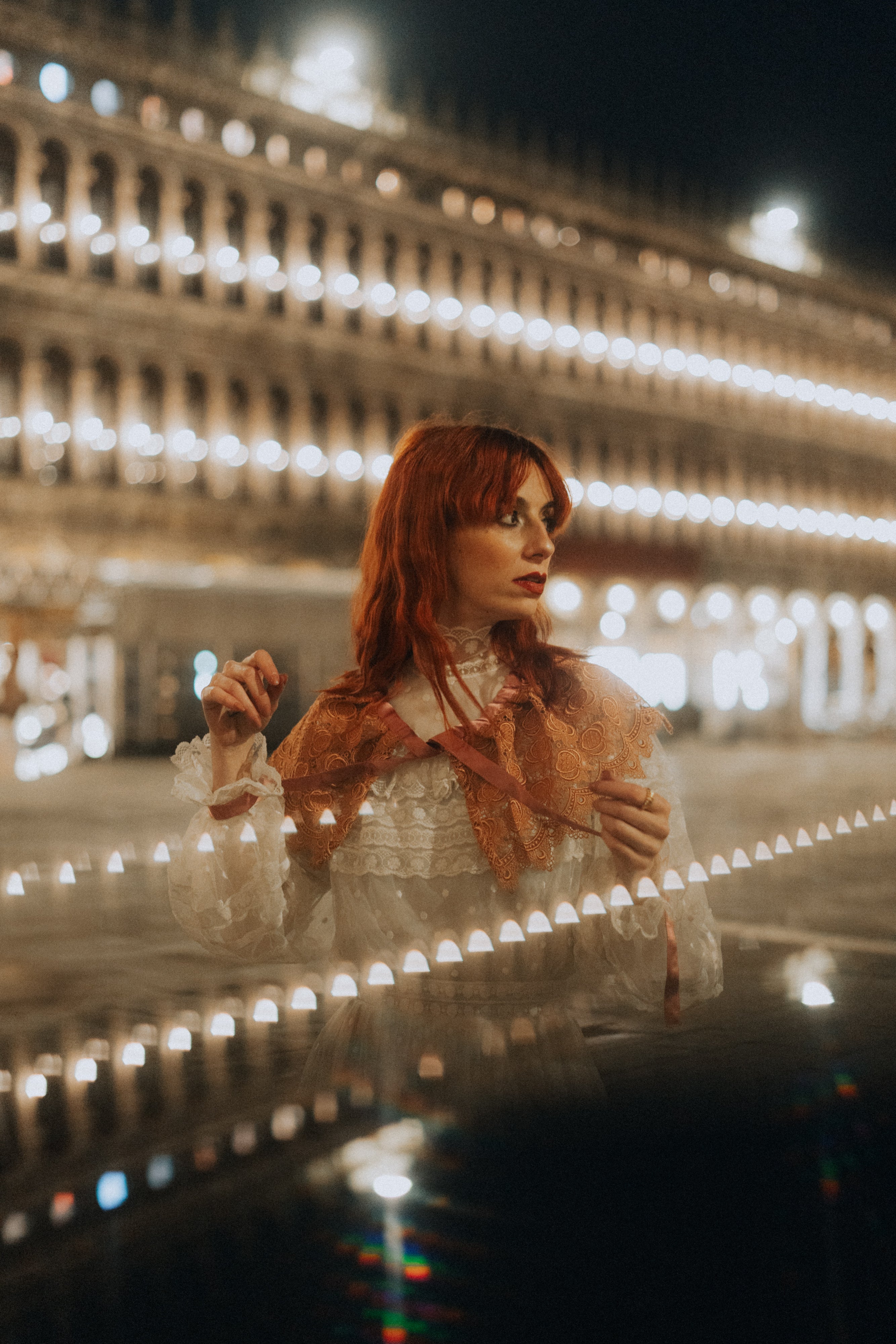 Colletto stile chiacchierino in pizzo antico veneziano