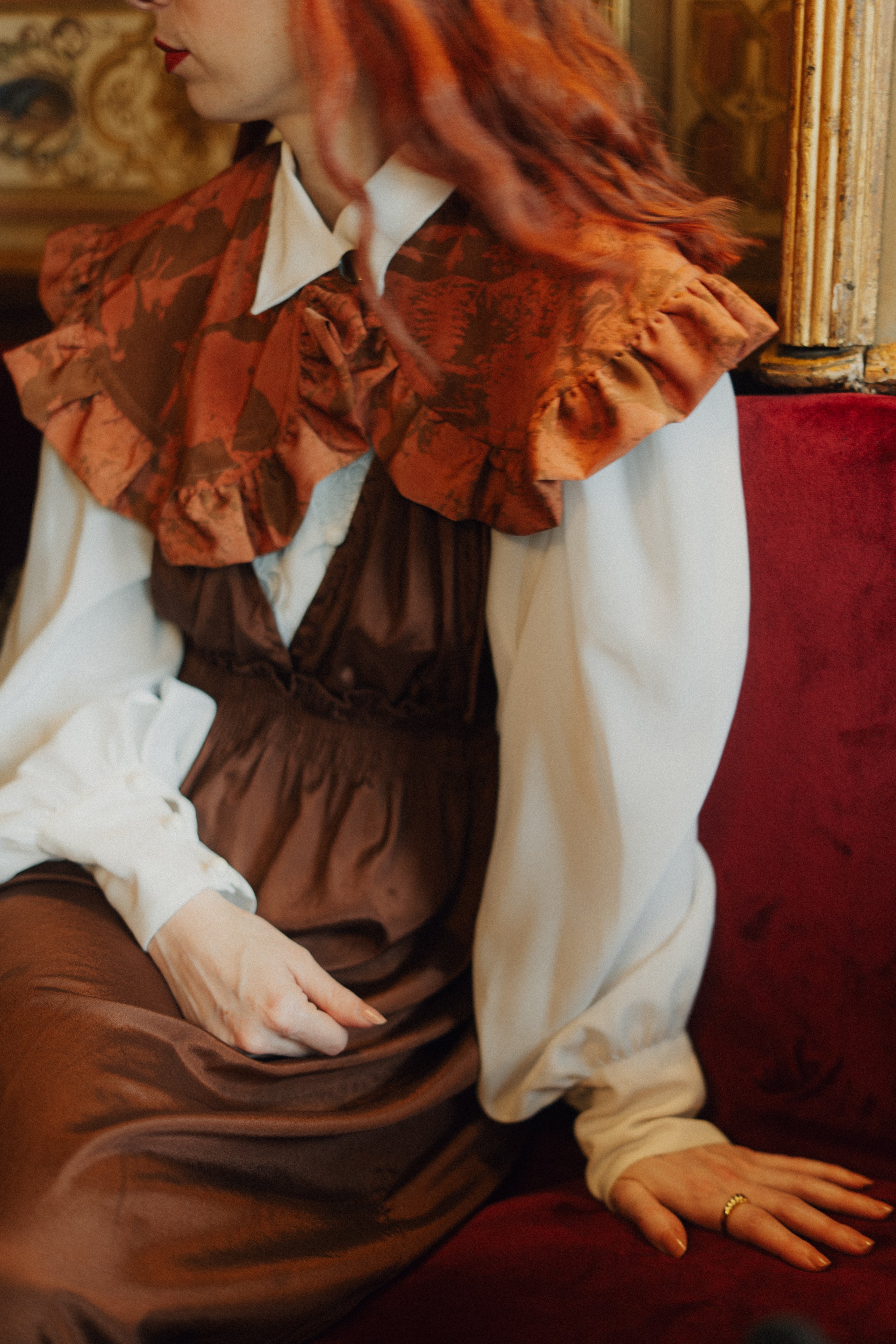 Maxi colletto Peter Pan con balze