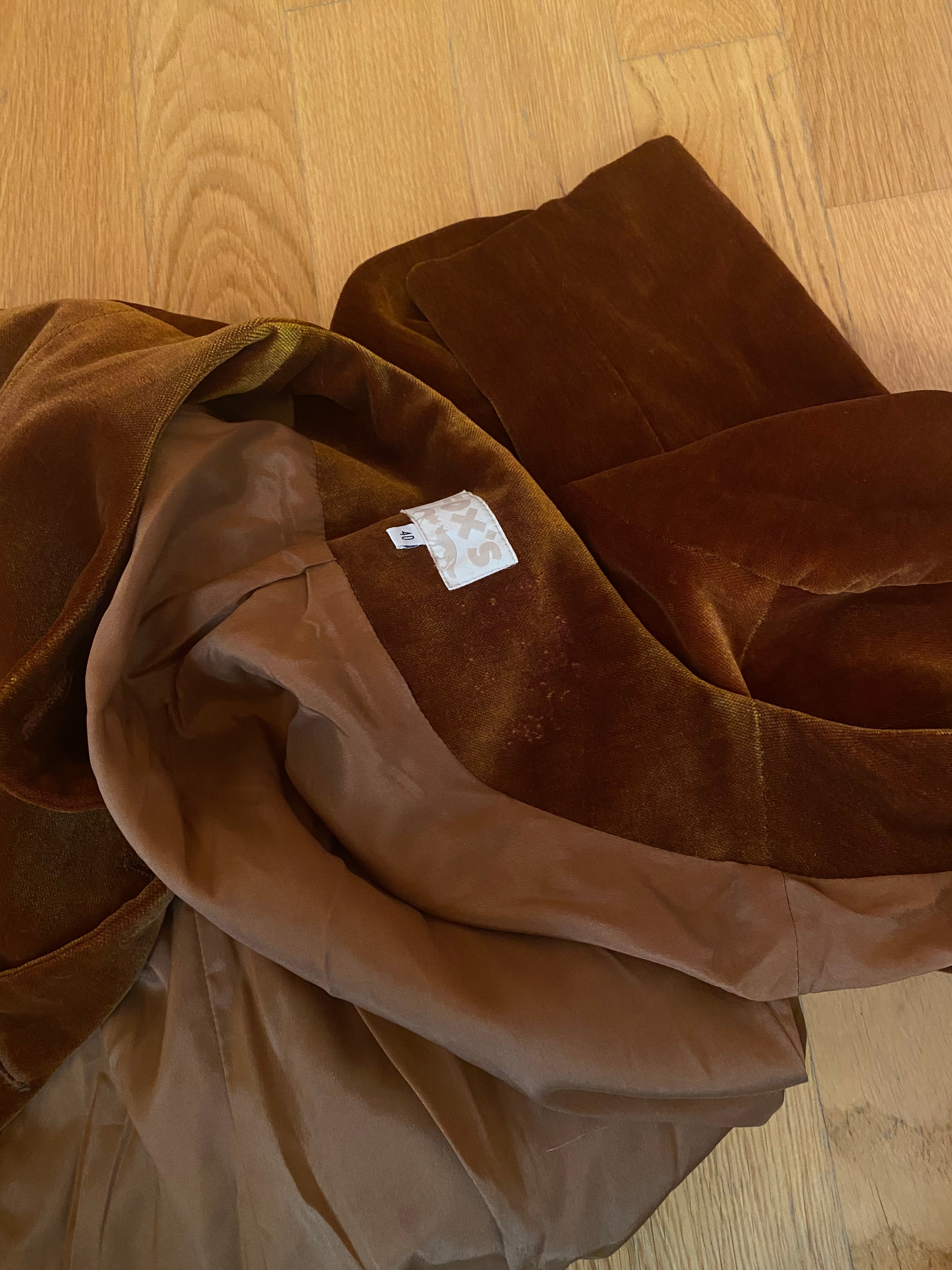 Blazer caramello in velluto