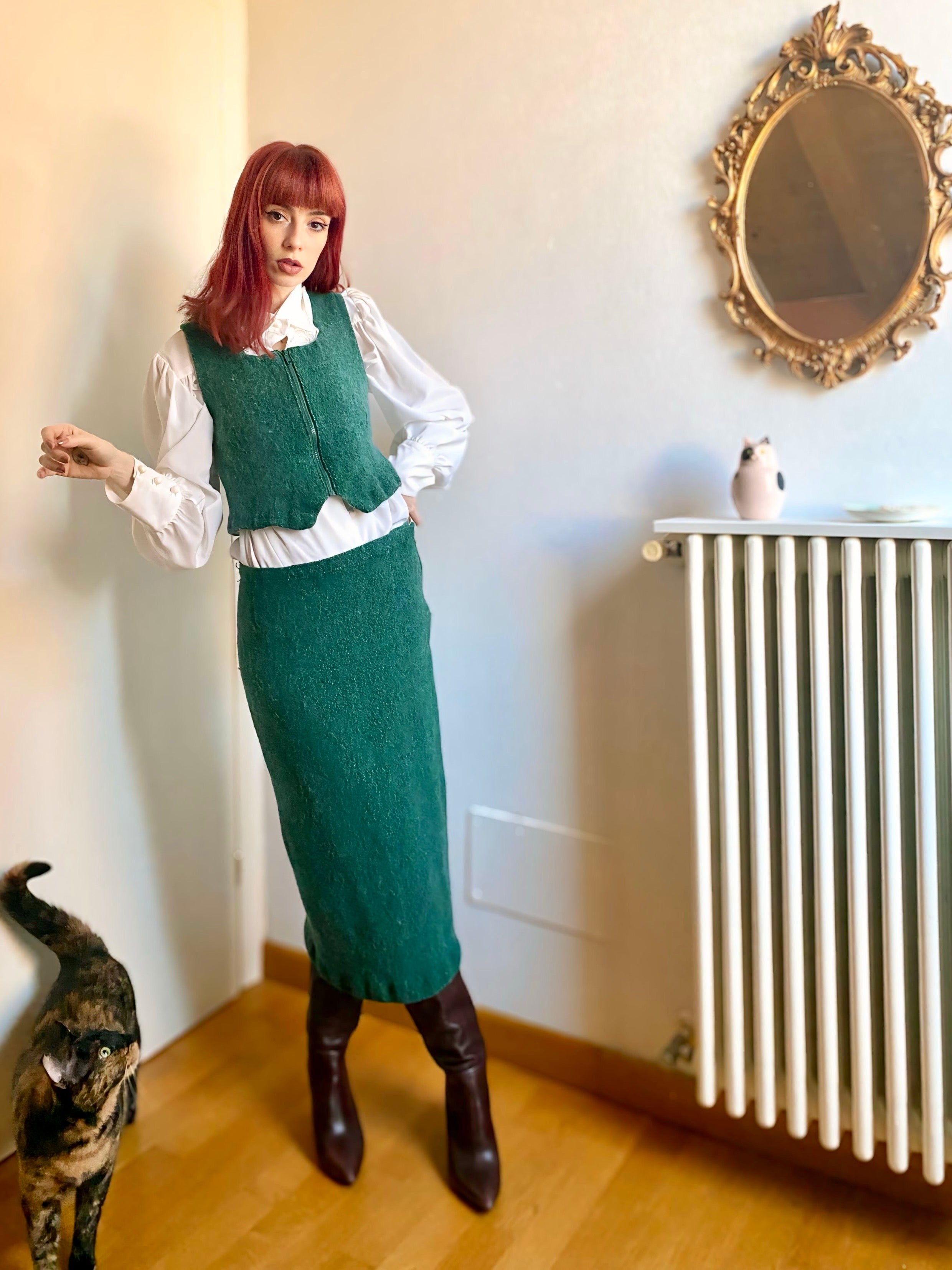 Set vintage sartoriale smeraldo