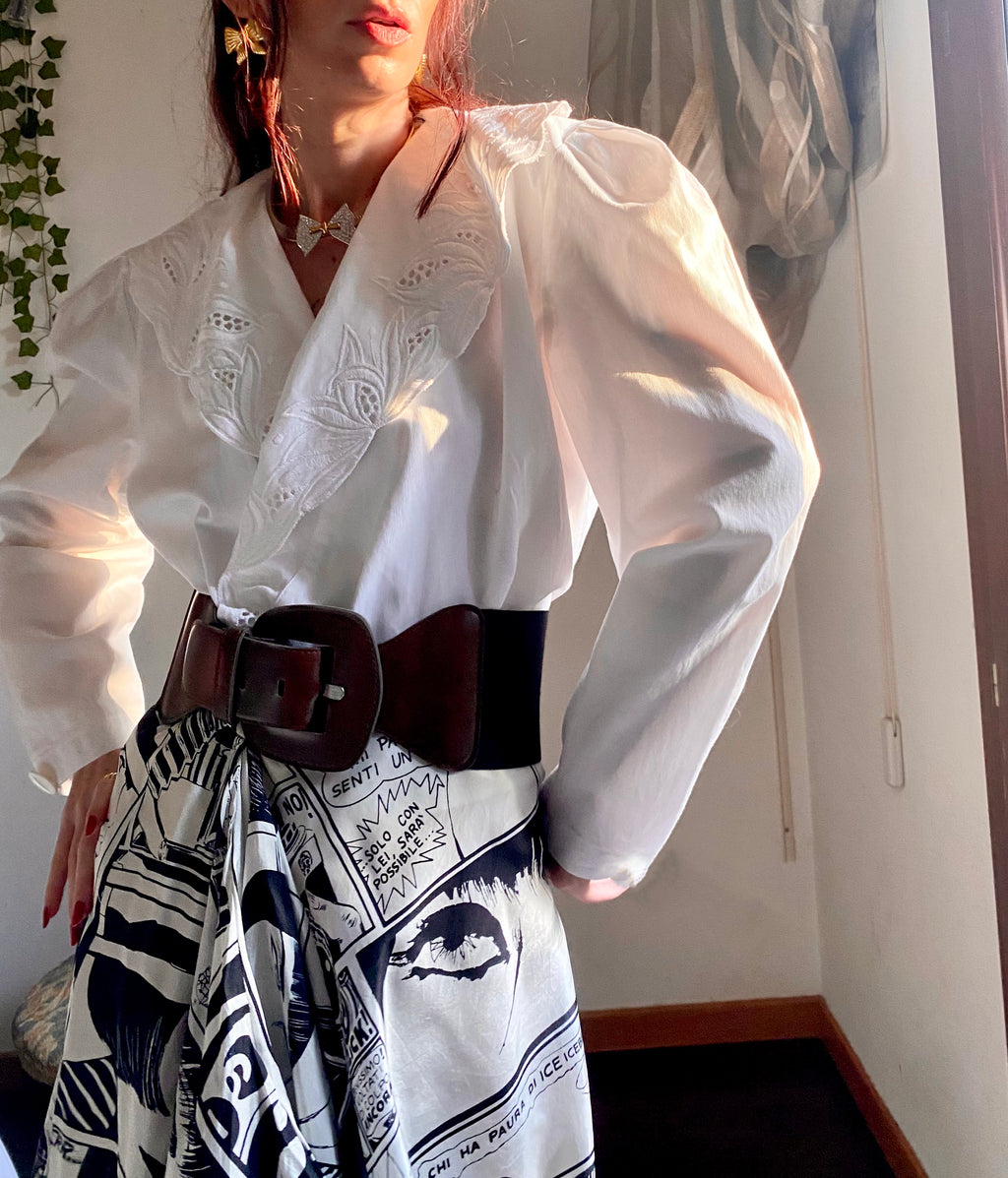 Blusa con colletto alla marinara