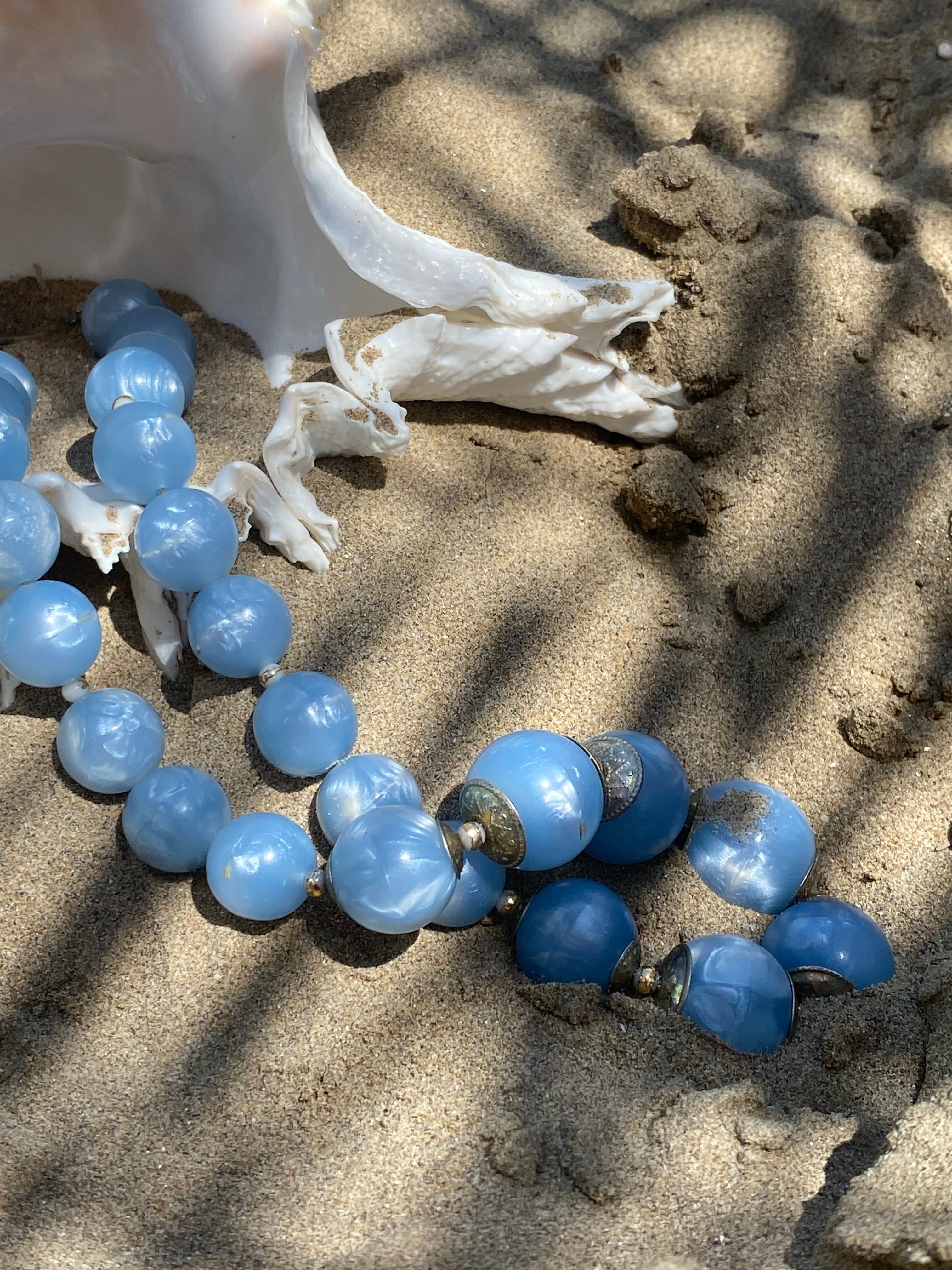 Bolle blu collana ‘60