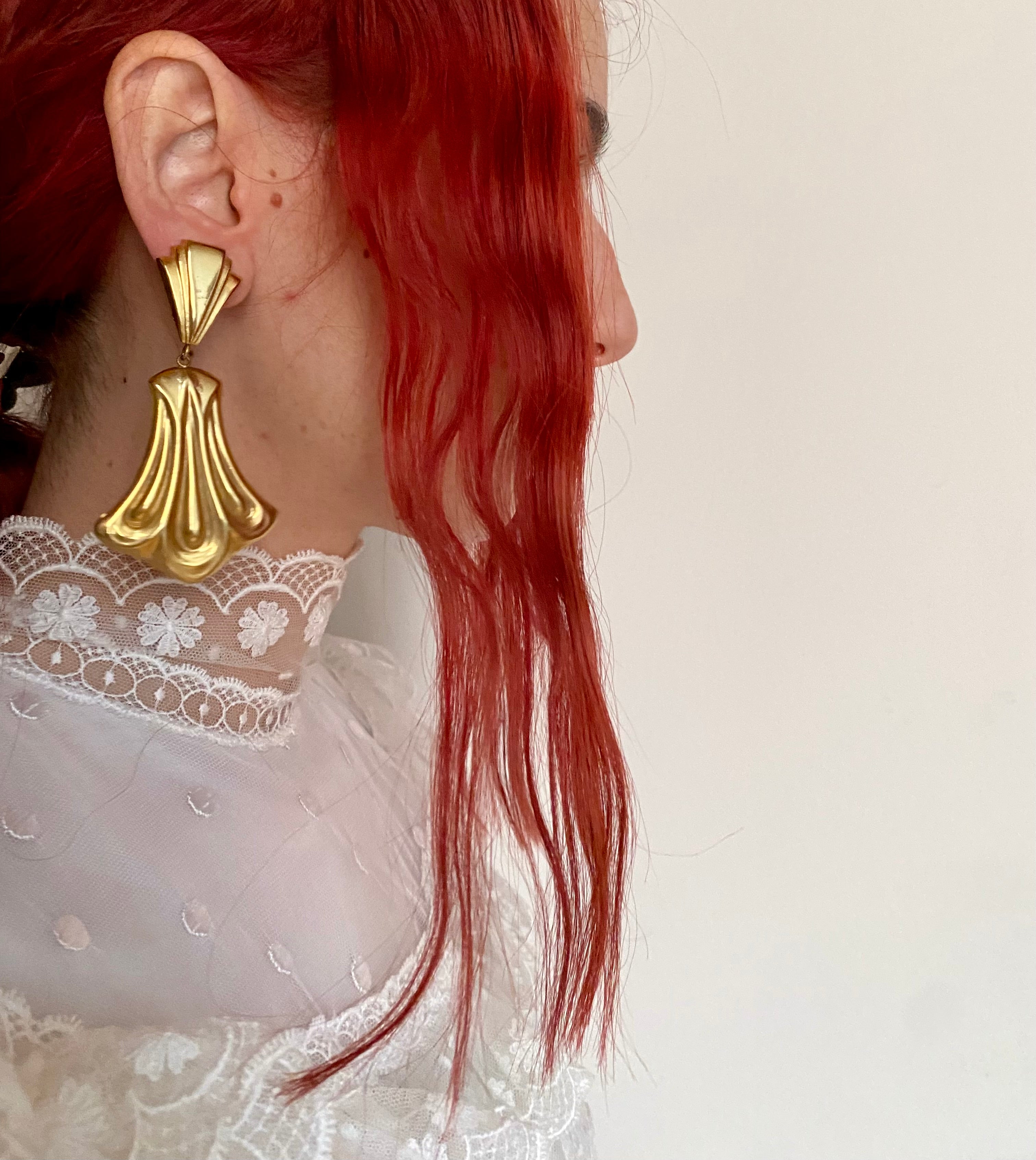 Grandes boucles d'oreilles baroques