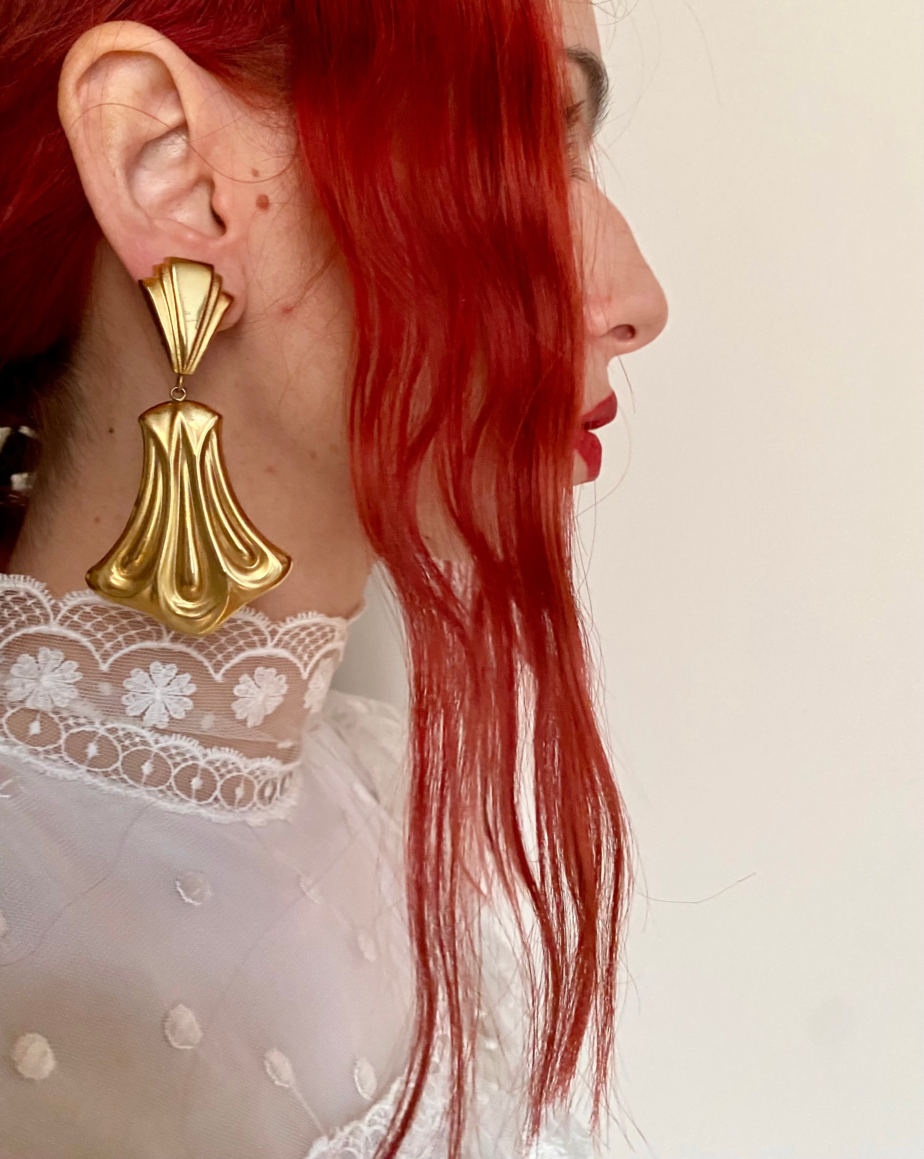 Grandes boucles d'oreilles baroques