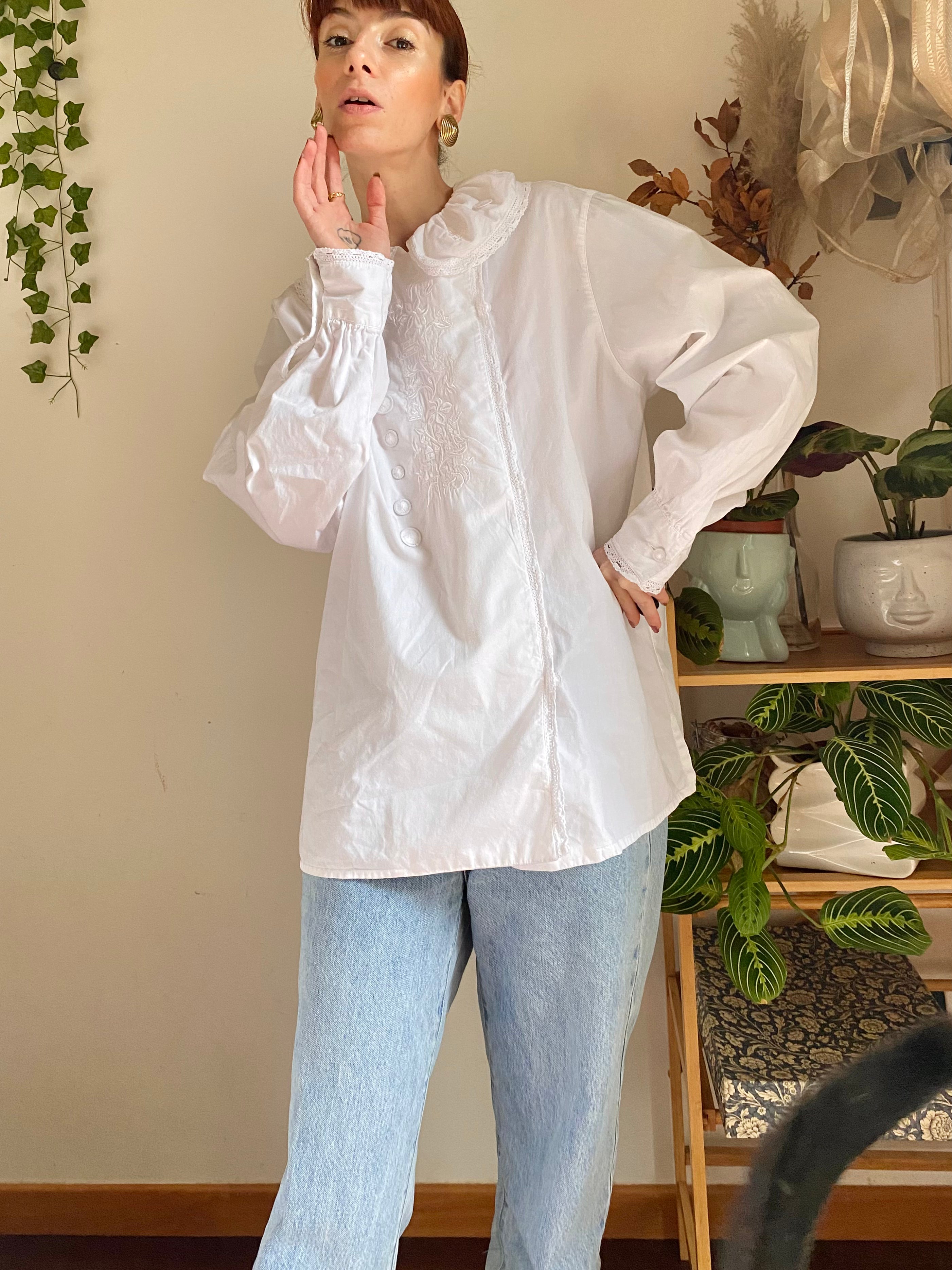 Camicia camice Pierrot in puro cotone