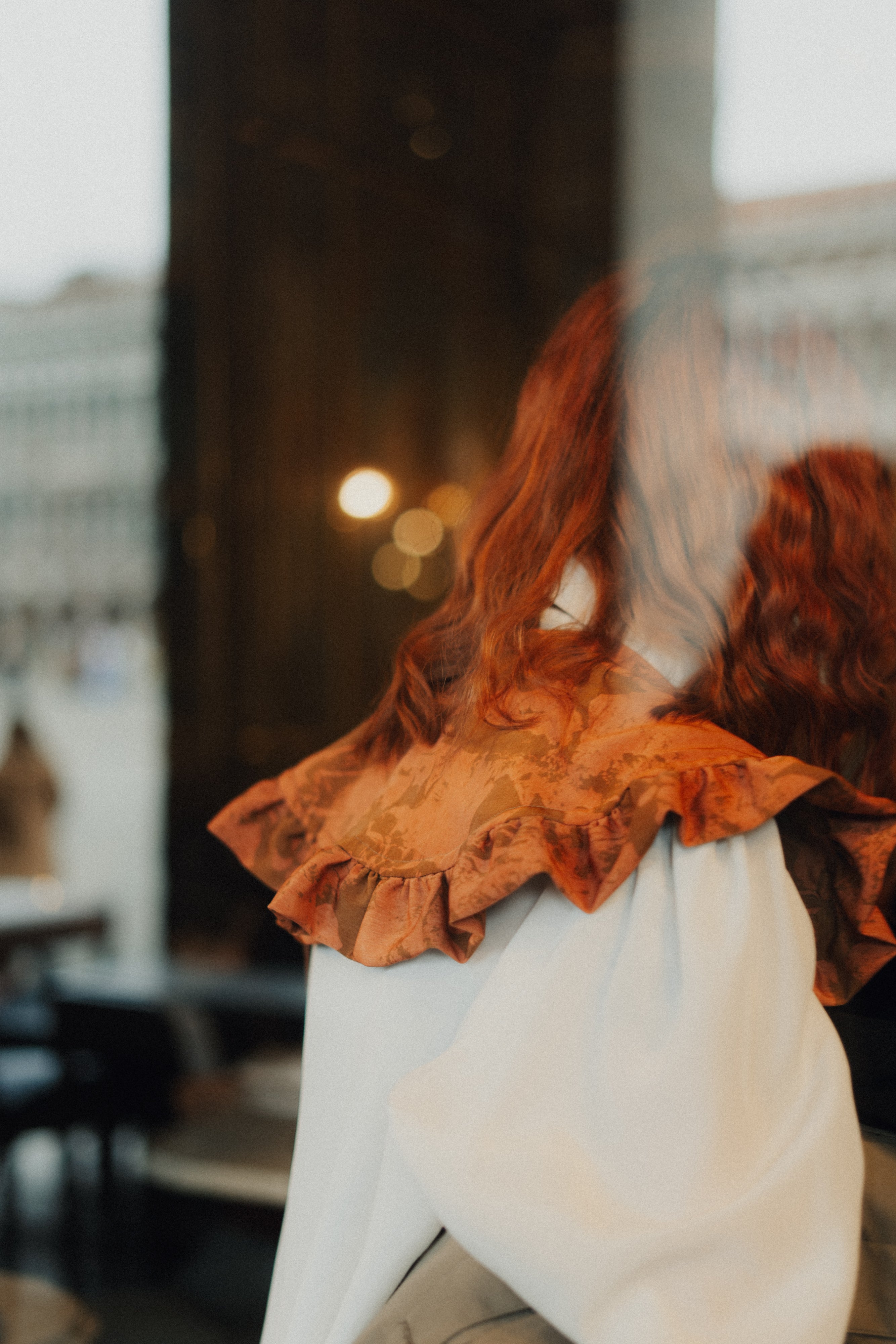 Maxi colletto Peter Pan con balze