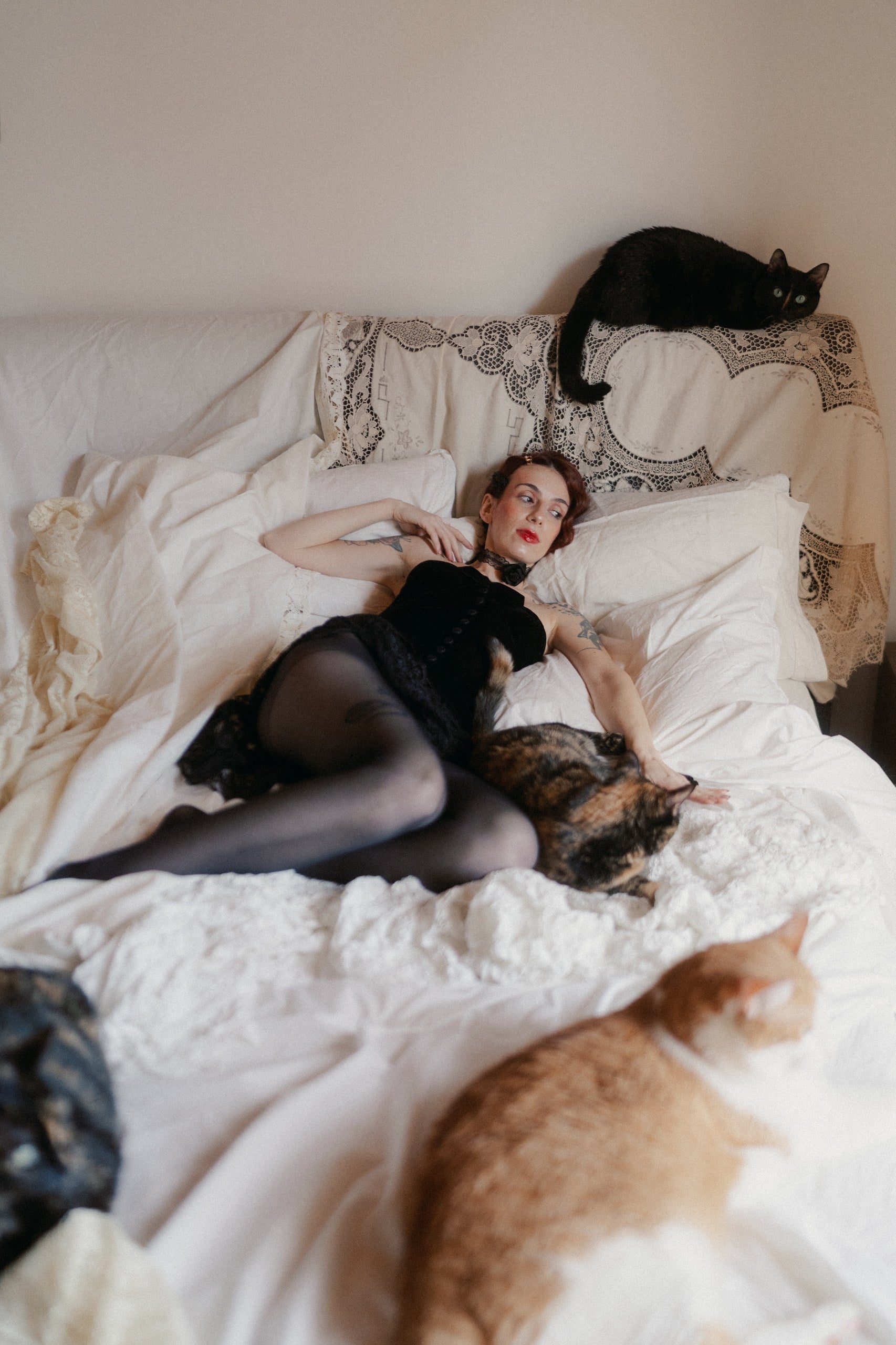 Corsetto velvet con fiocco