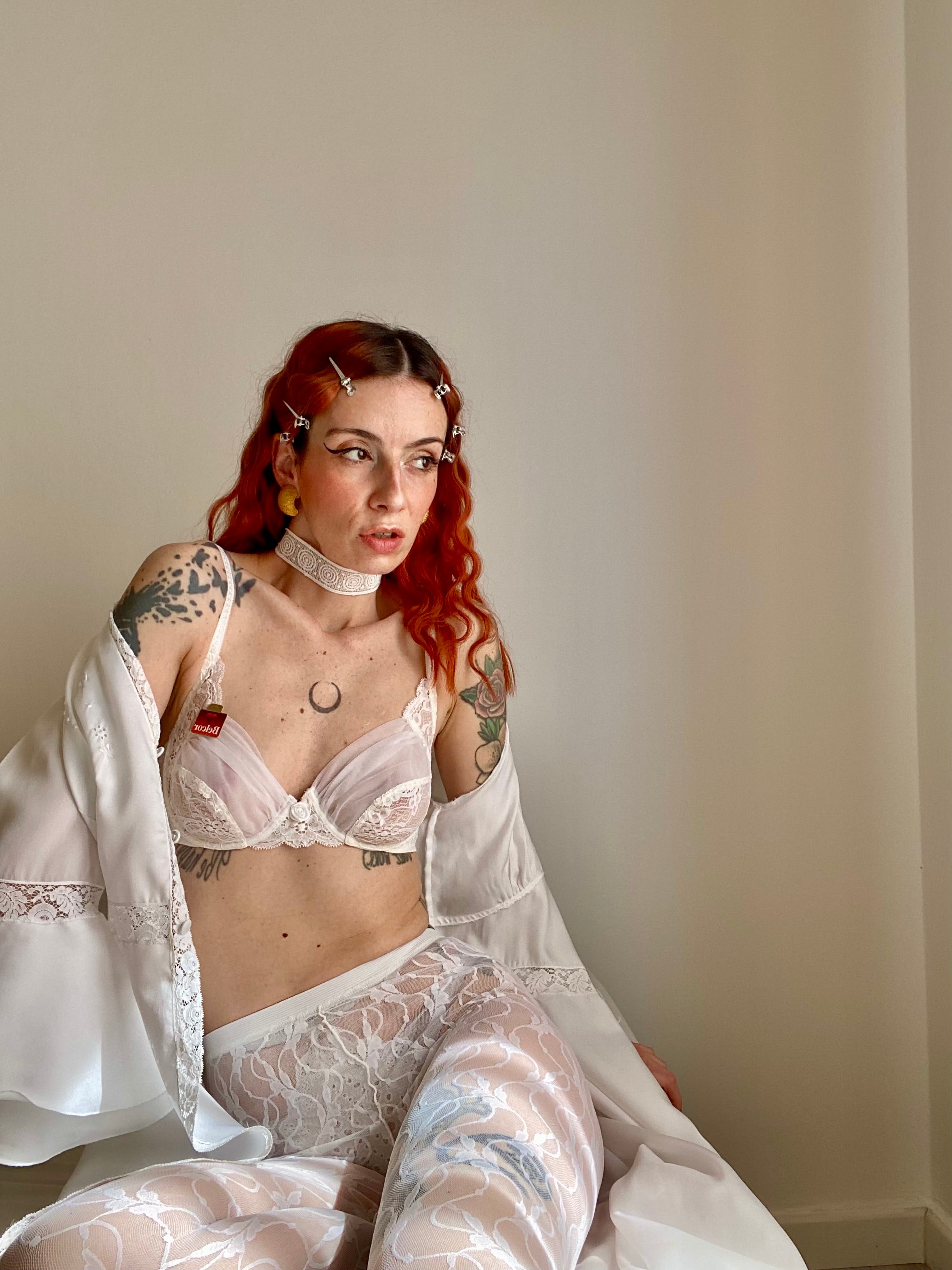 Reggiseno bianco in pizzo