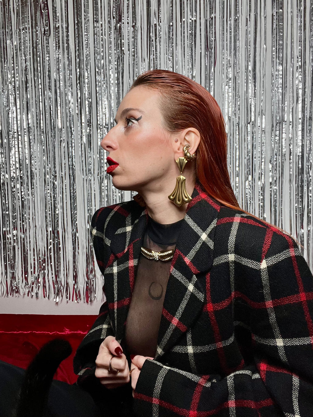 Blazer tartan in lana