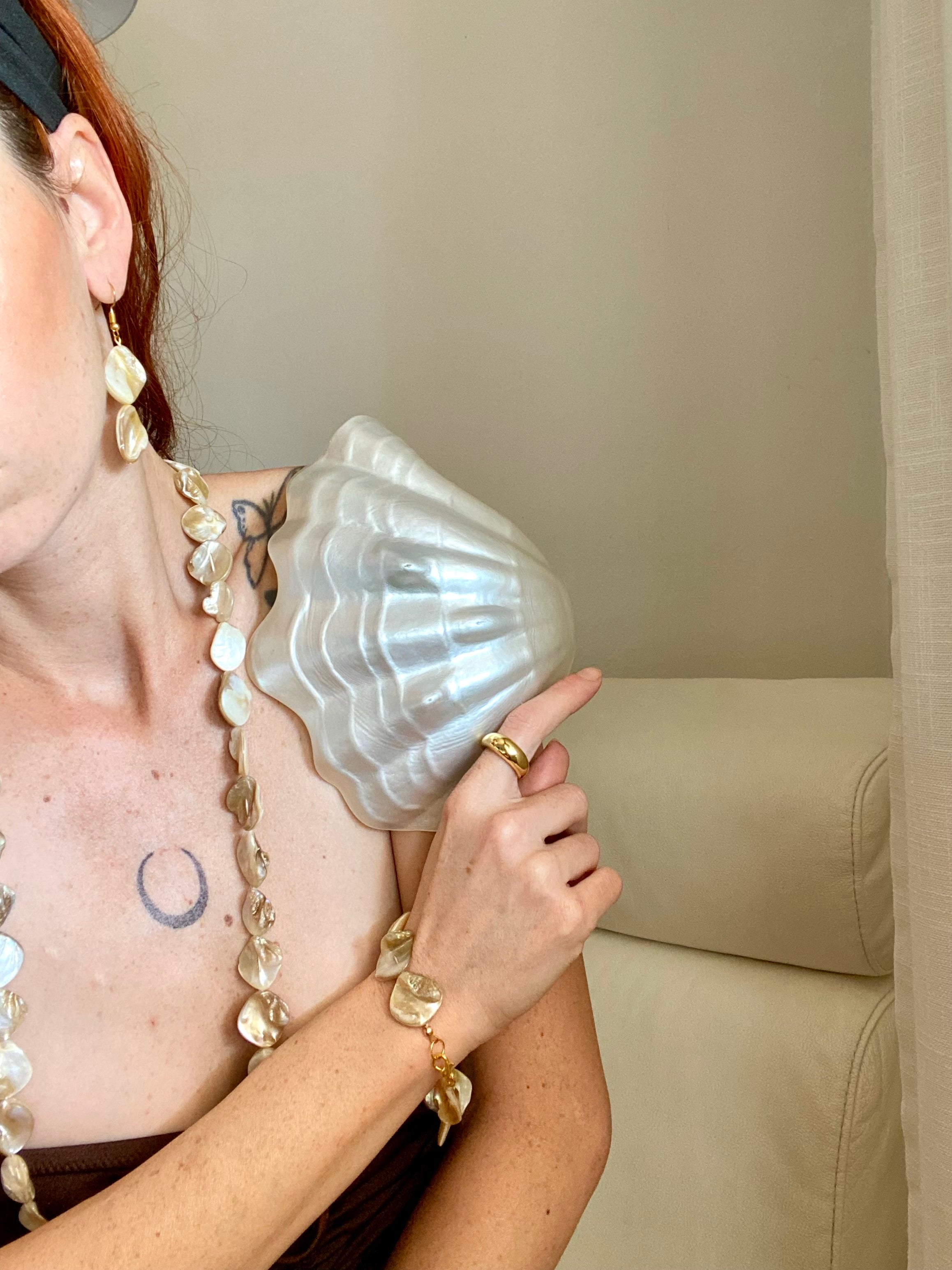 MAREA Parure in pura madreperla