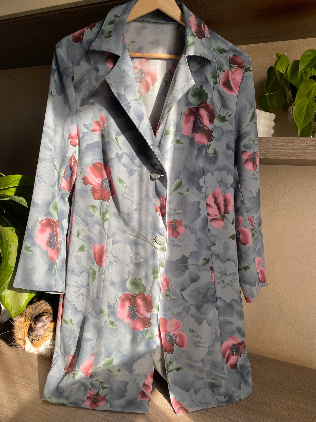 Blazer léger à fleurs