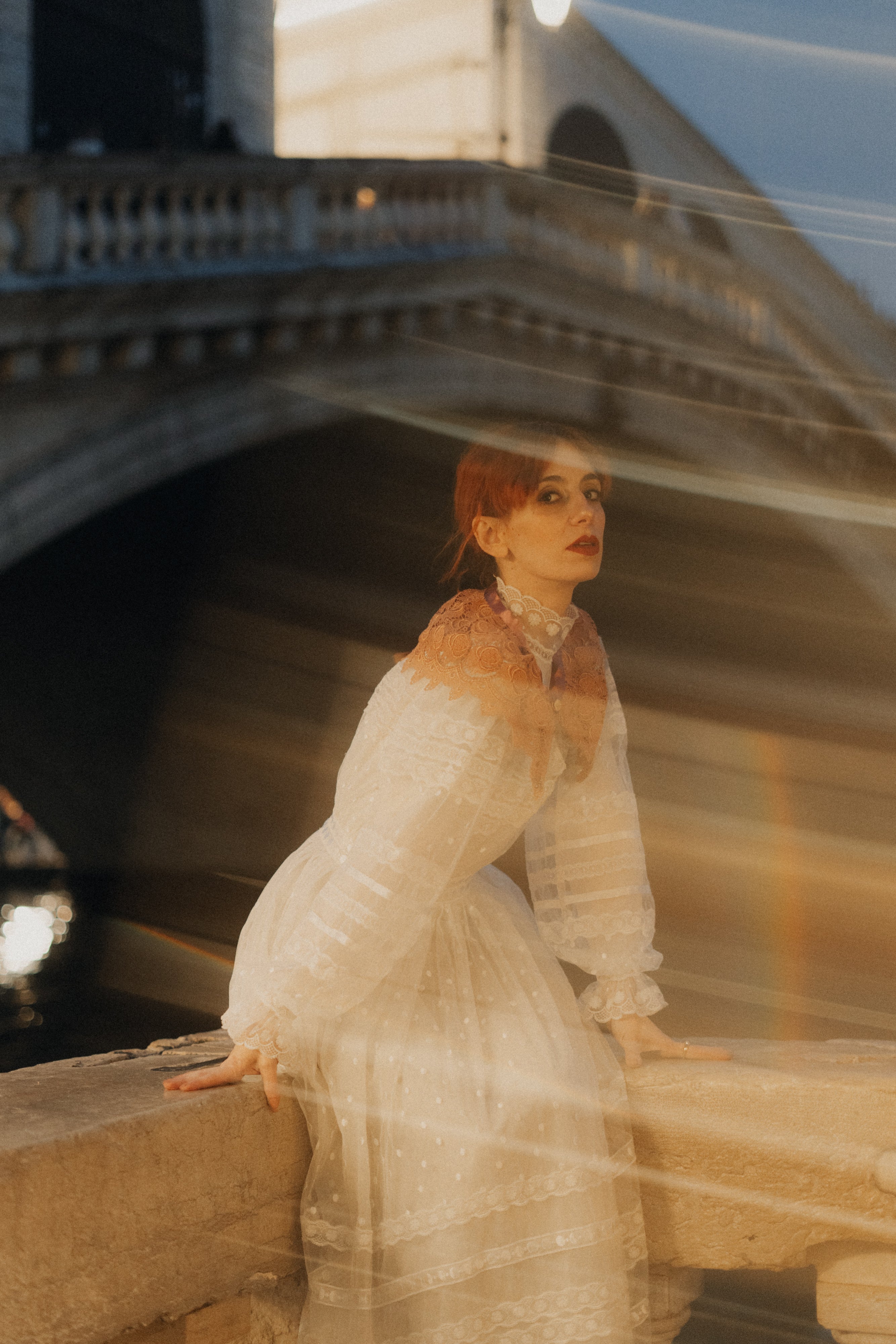 Colletto stile chiacchierino in pizzo antico veneziano