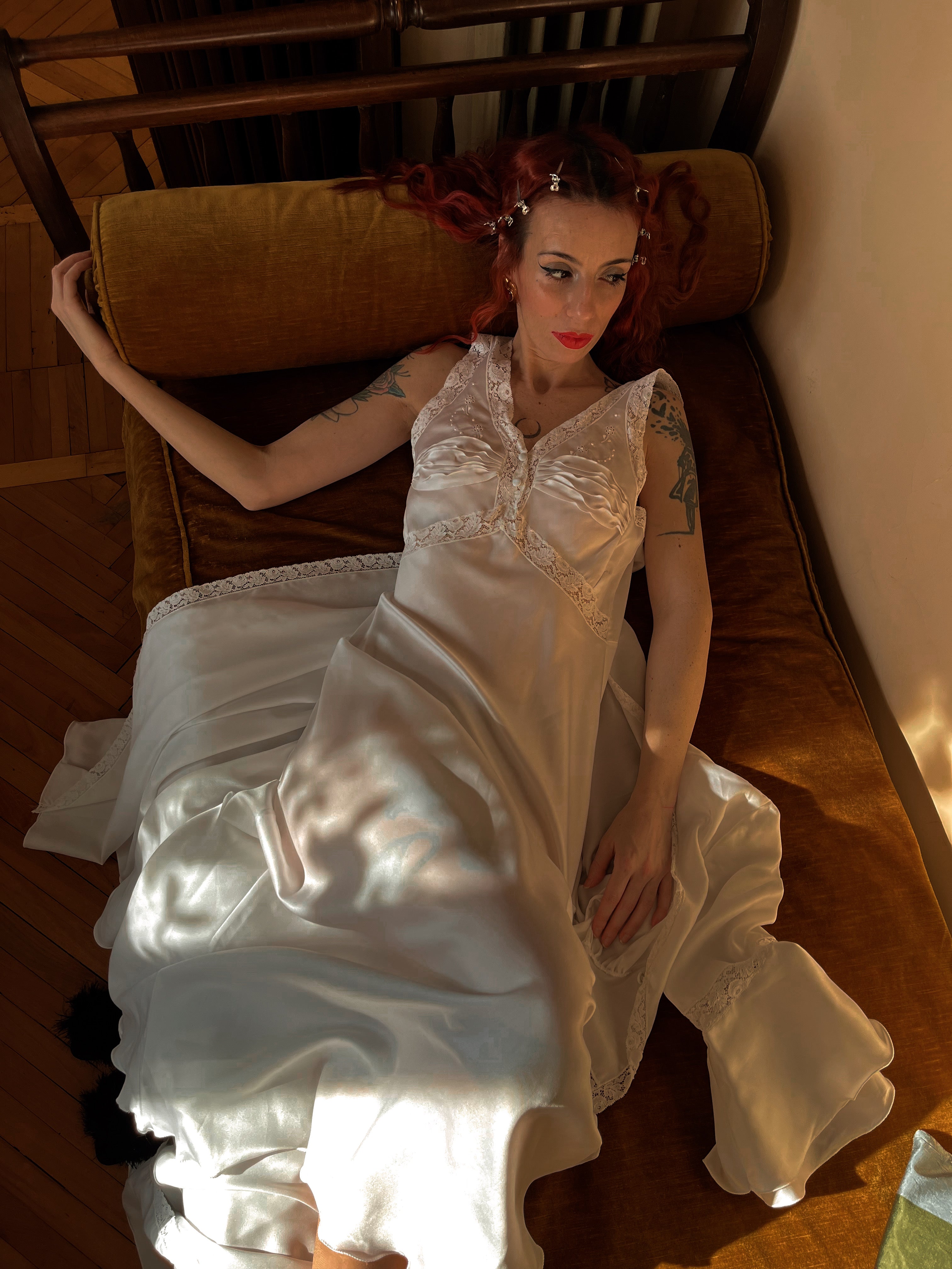 Set sottoveste e vestaglia anni ‘70s