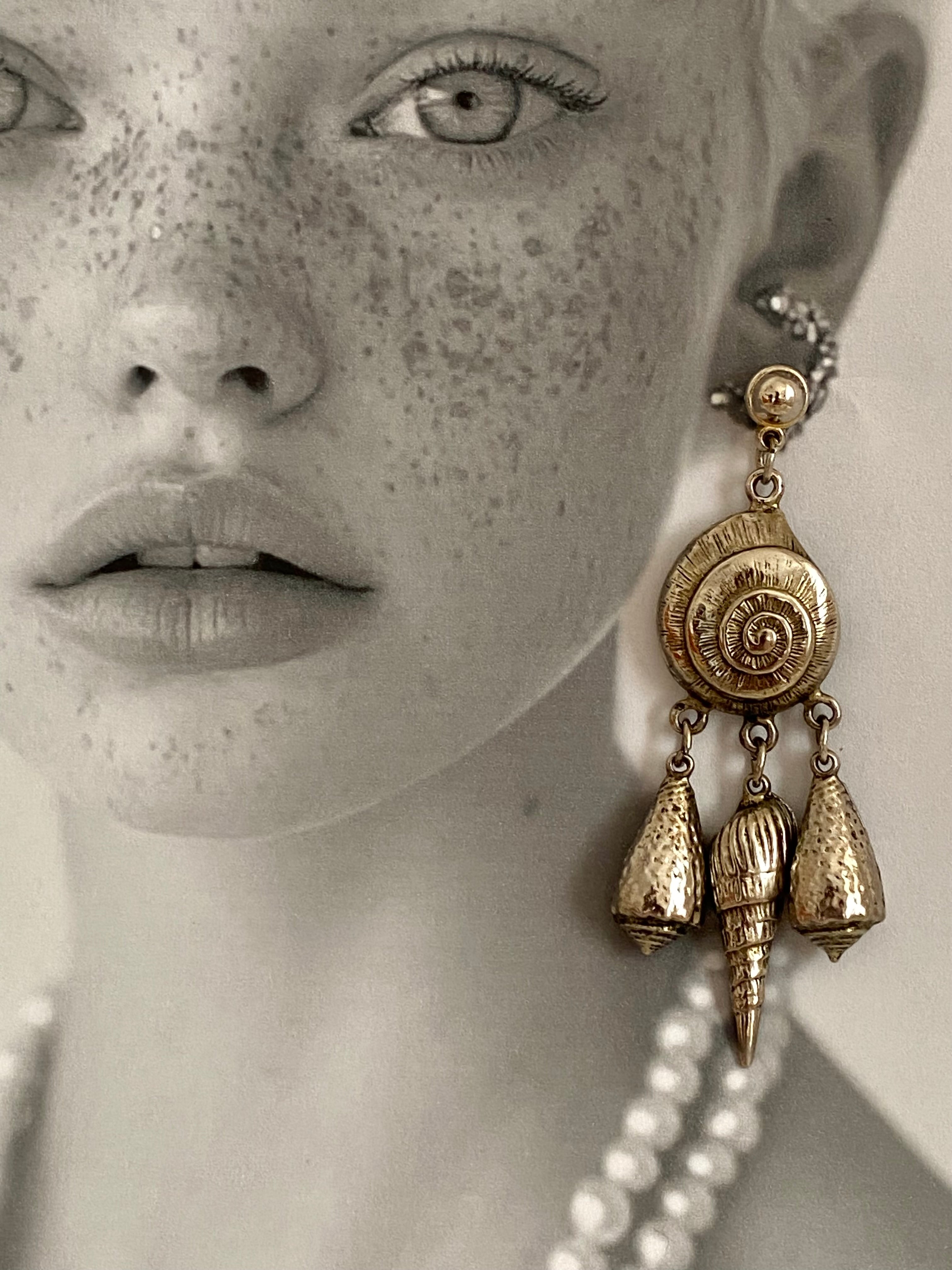 Scilla D’oro orecchini pendenti conchiglie